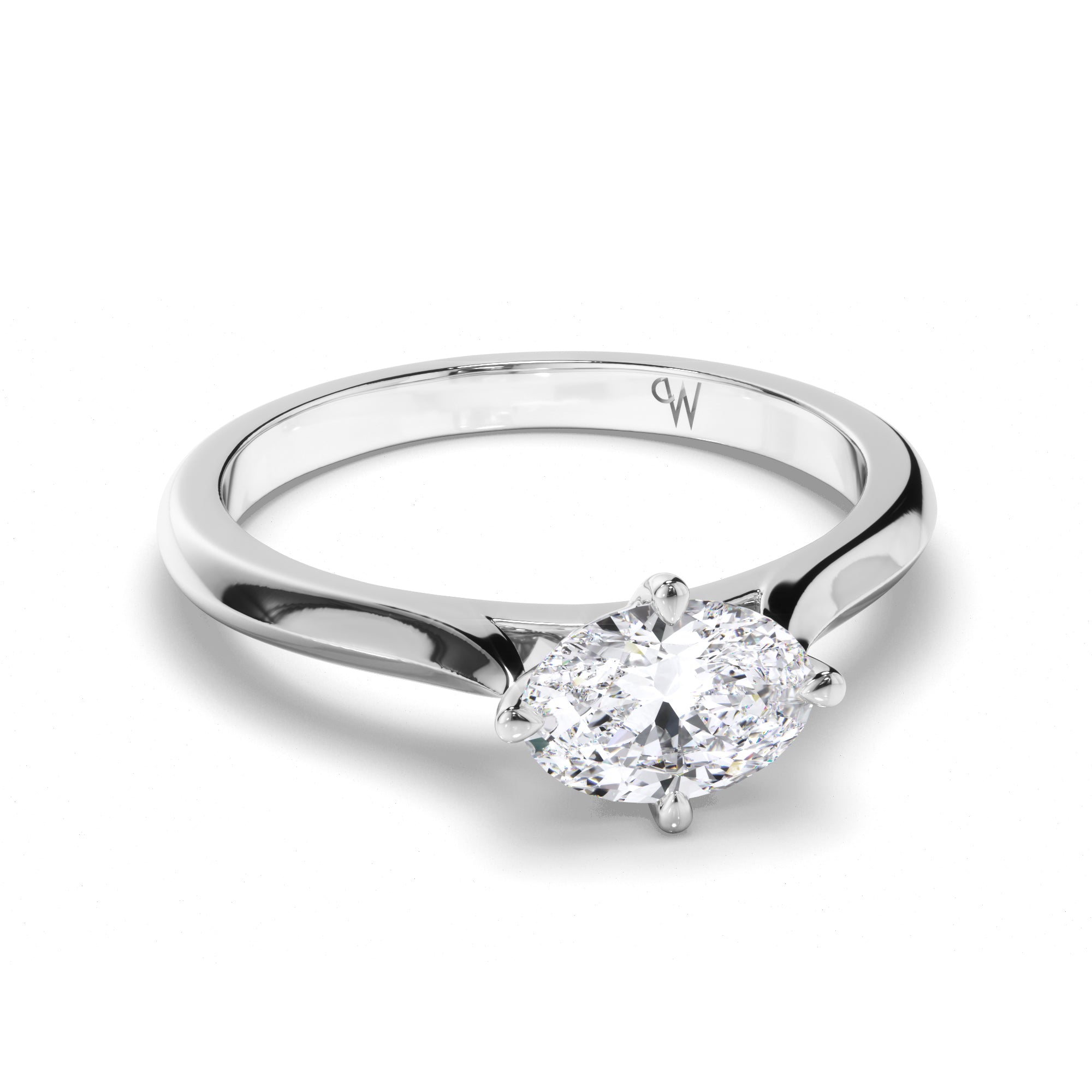 Oval Diamond Solitaire Engagement Ring