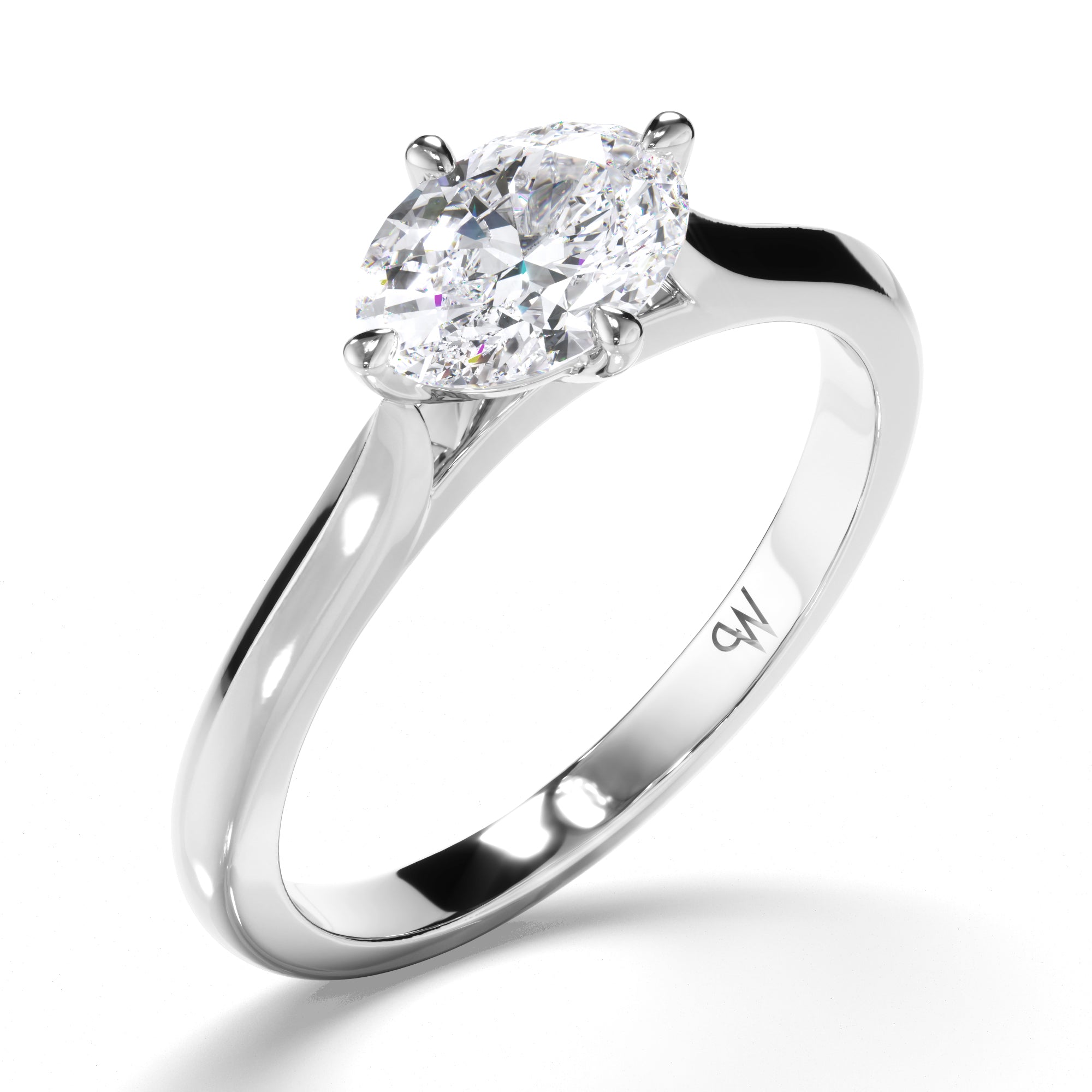 Oval Diamond Solitaire Engagement Ring