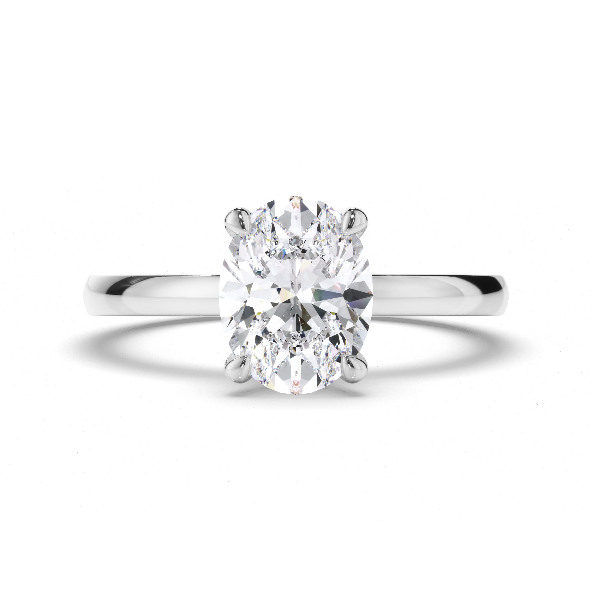 Oval Diamond Solitaire Engagement Ring