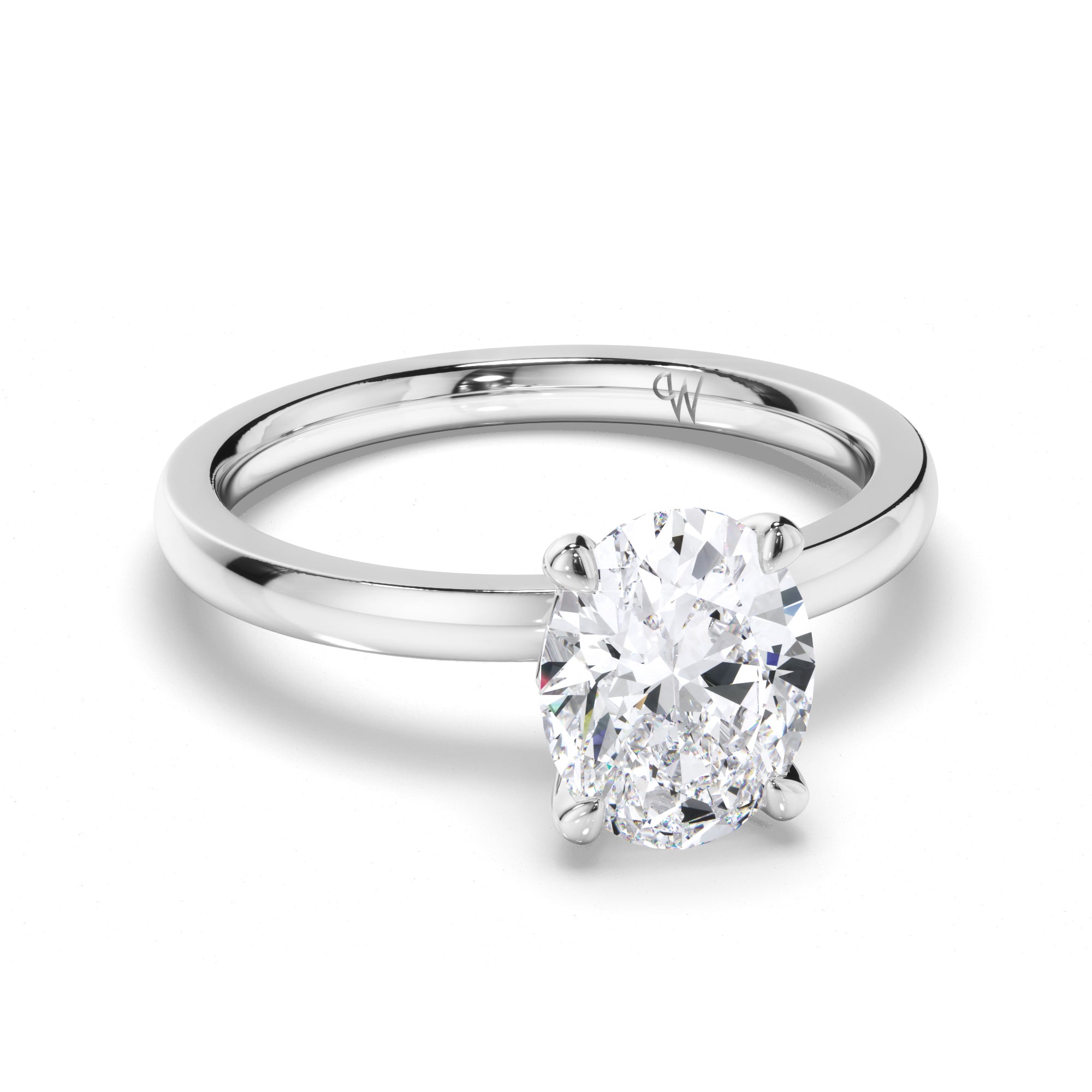 Oval Diamond Solitaire Engagement Ring