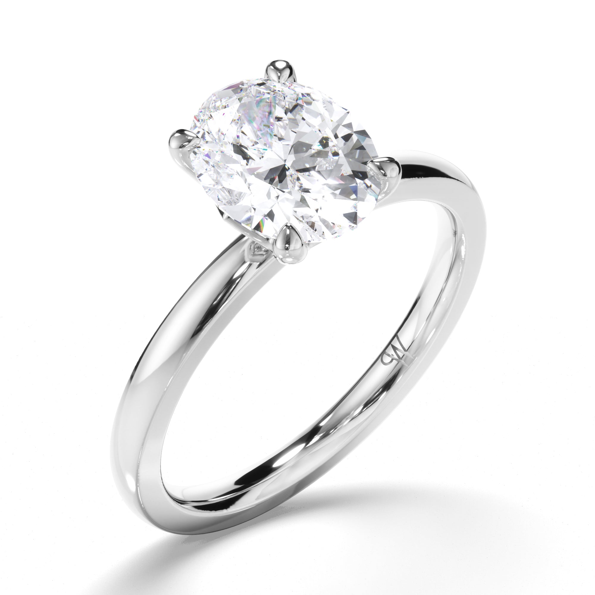 Oval Diamond Solitaire Engagement Ring