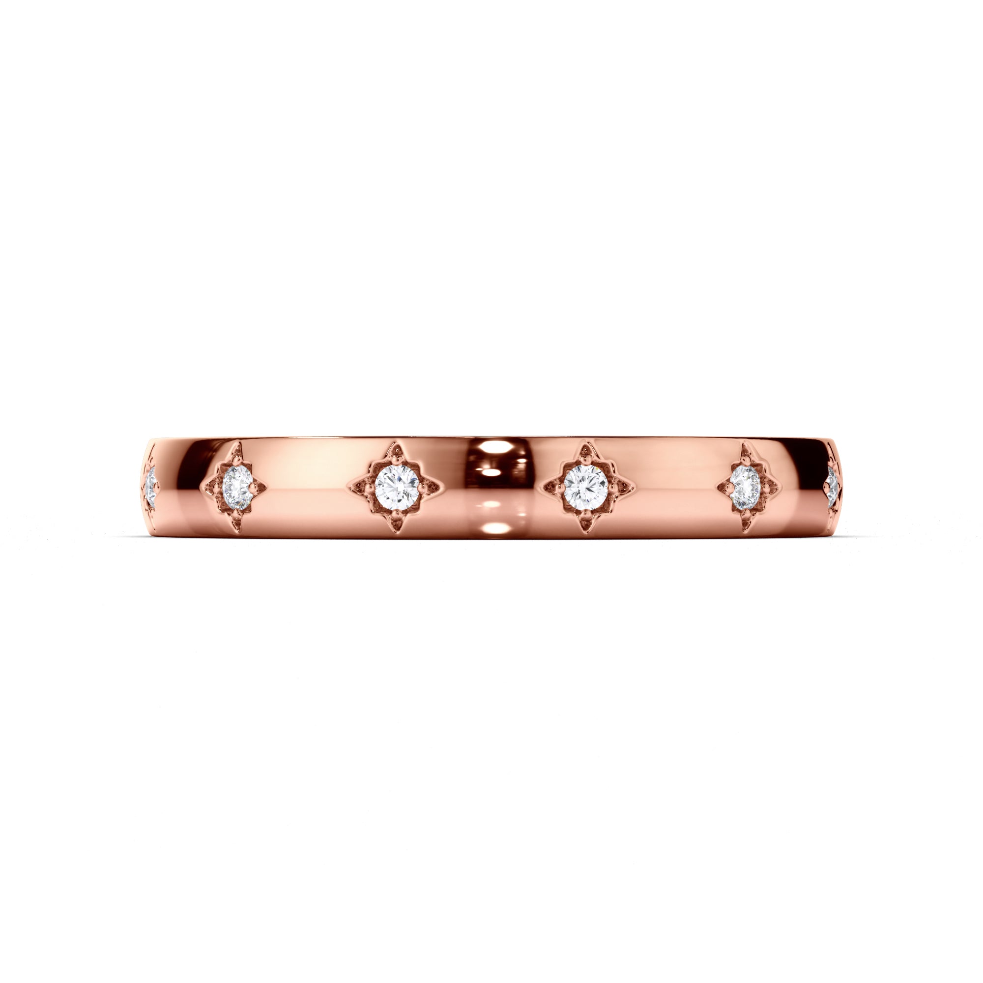 Pressure Star Set Diamond Wedding Ring