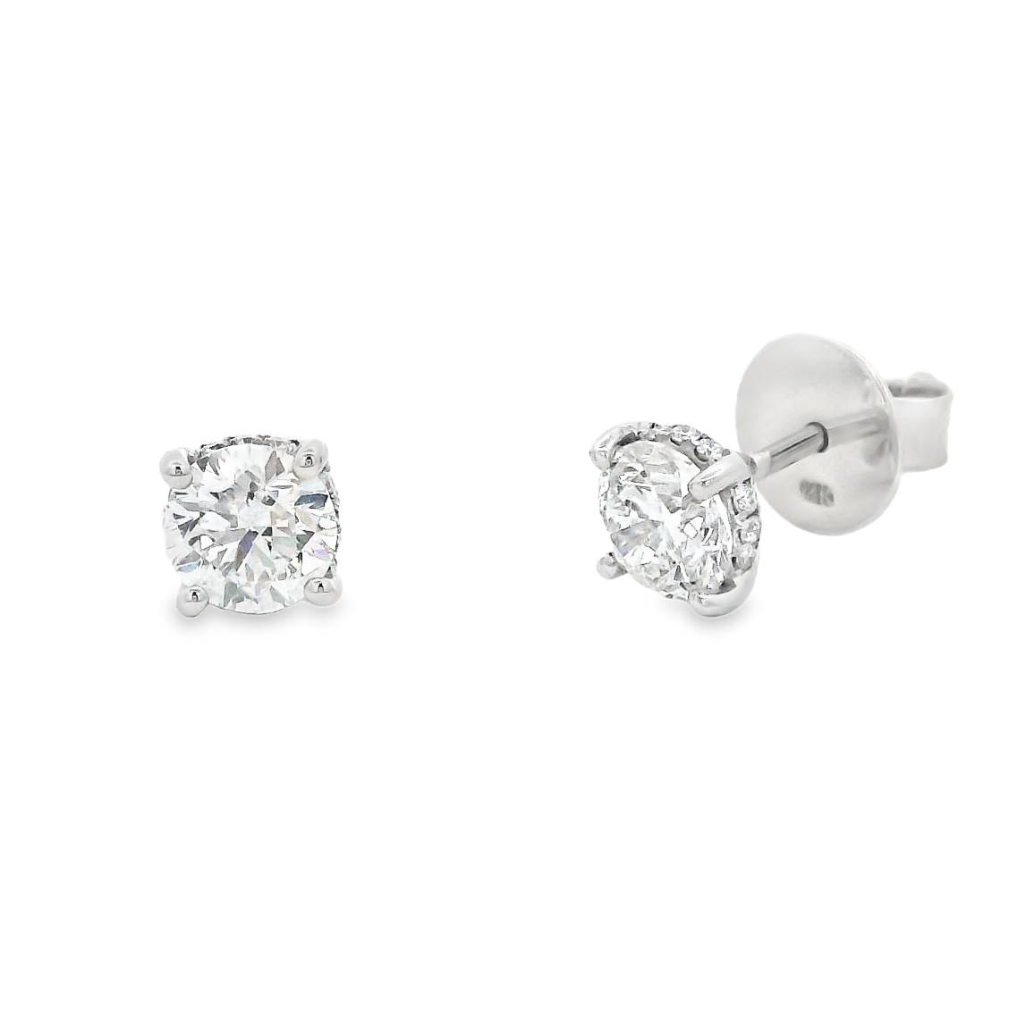 14ct White Gold 2=1.43ct Lab Grown Diamond Studs