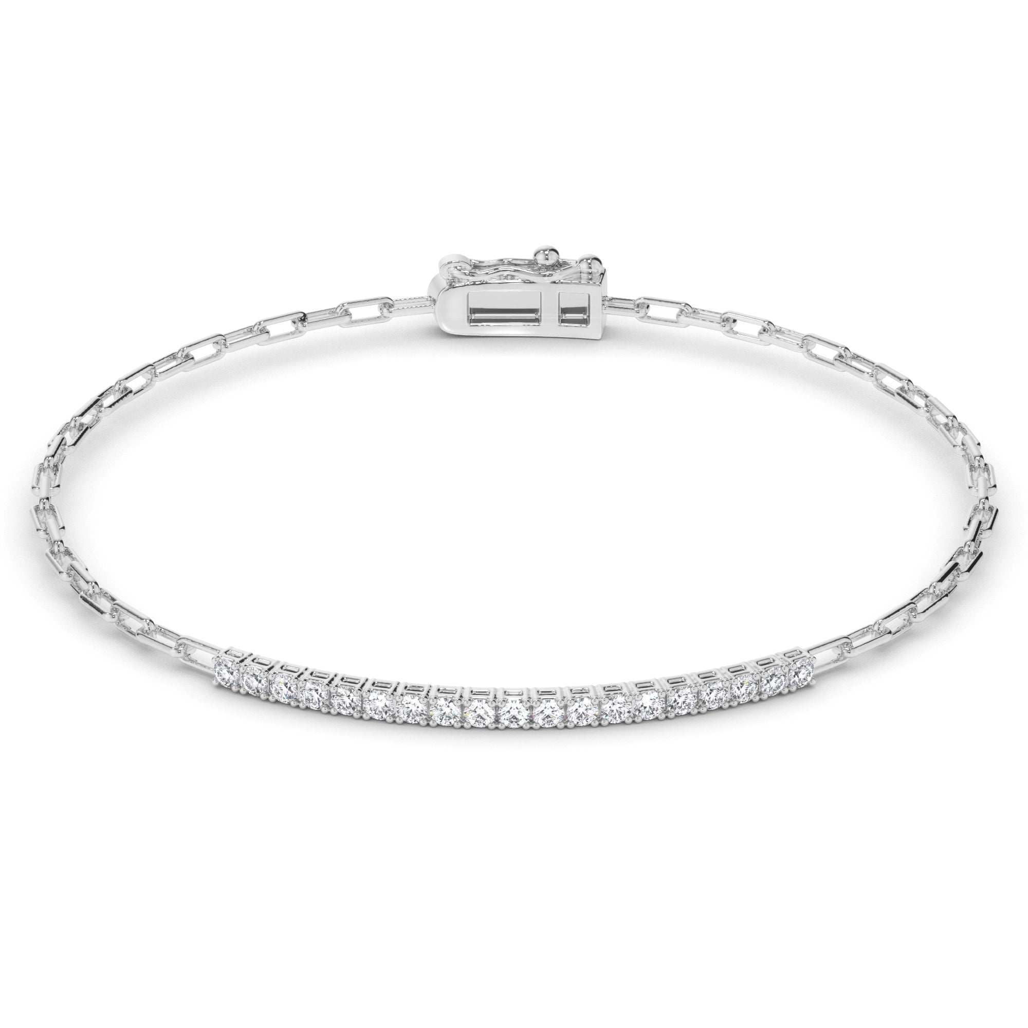Round Brilliant Cut Laboratory Grown Diamond Tennis Bracelet