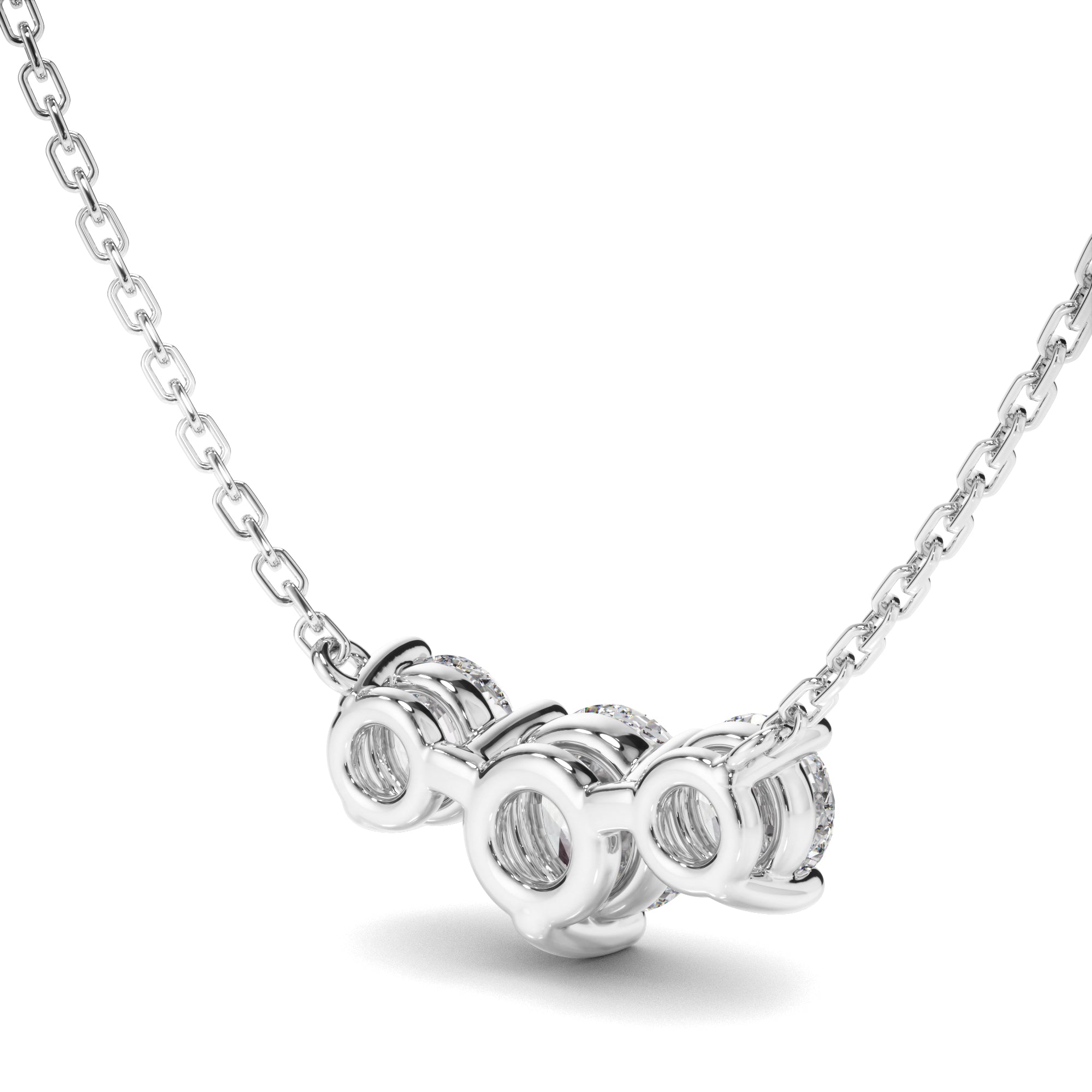 Round Brilliant Cut Diamond Trilogy Necklet