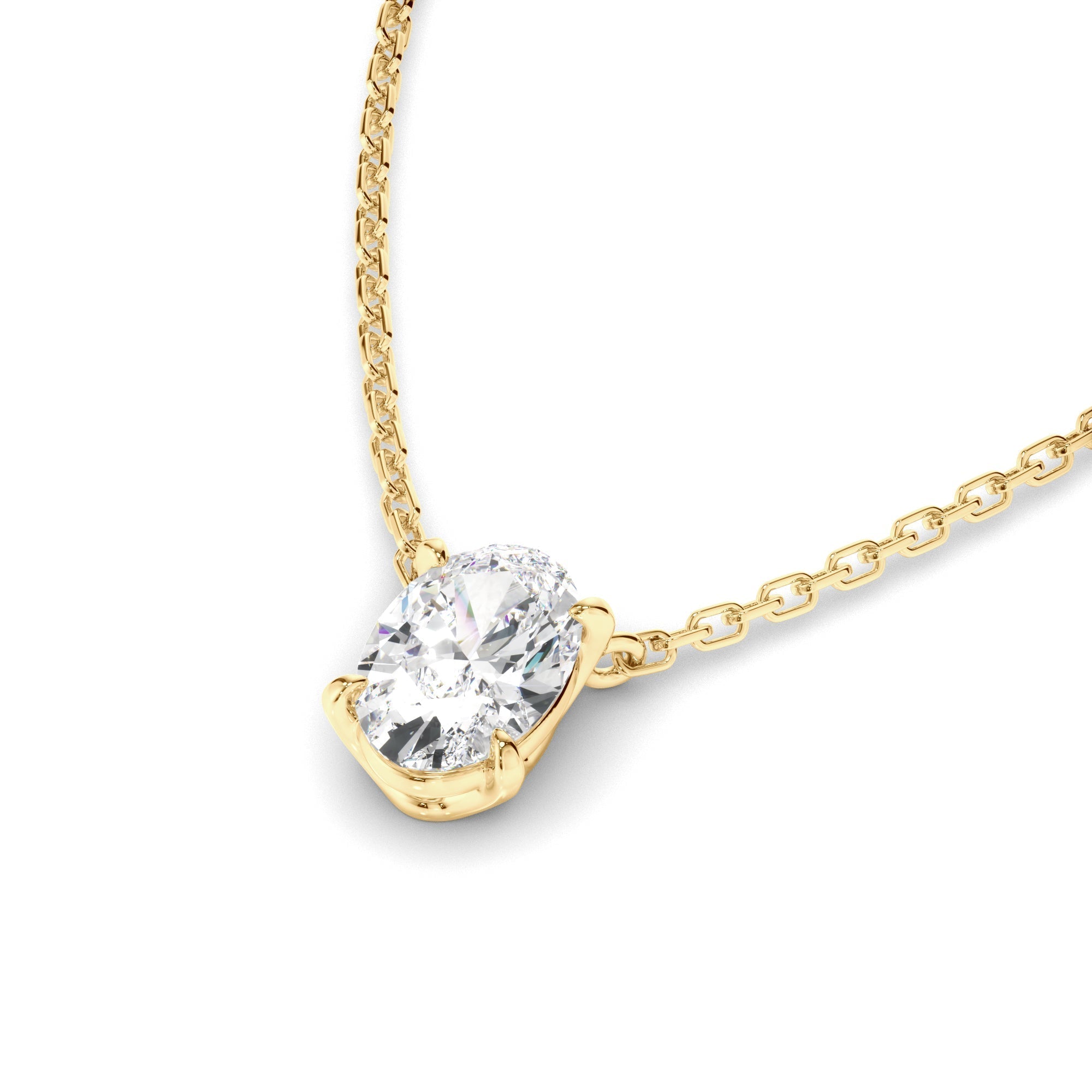 Oval Cut Diamond Necklet