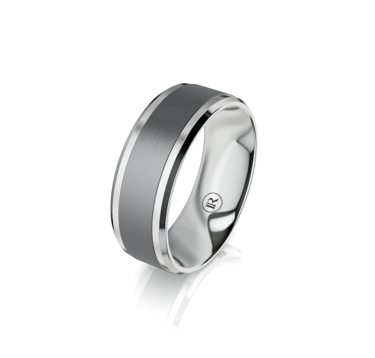 9ct White Gold and Tantalum Wedding Ring