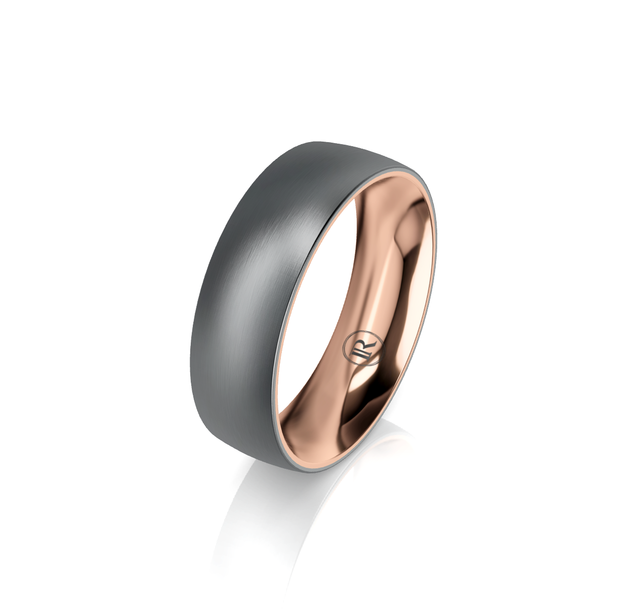 Tantalum and 9ct Rose Gold Sleeved Wedding Ring