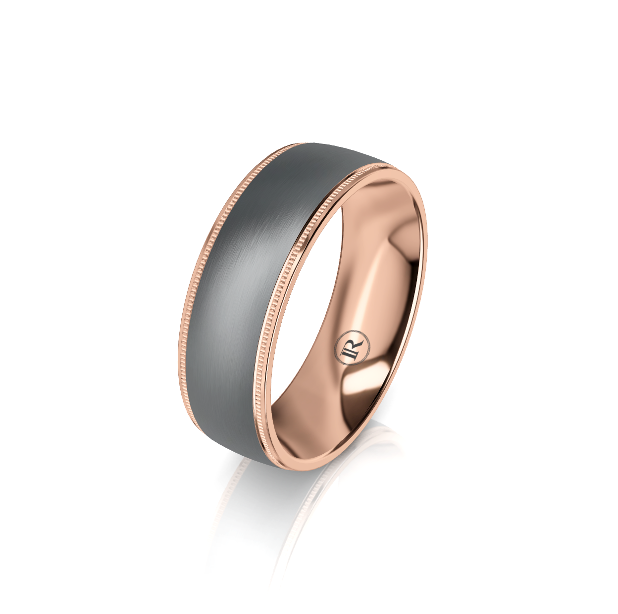 Tantalum and 9ct Rose Gold Wedding Ring
