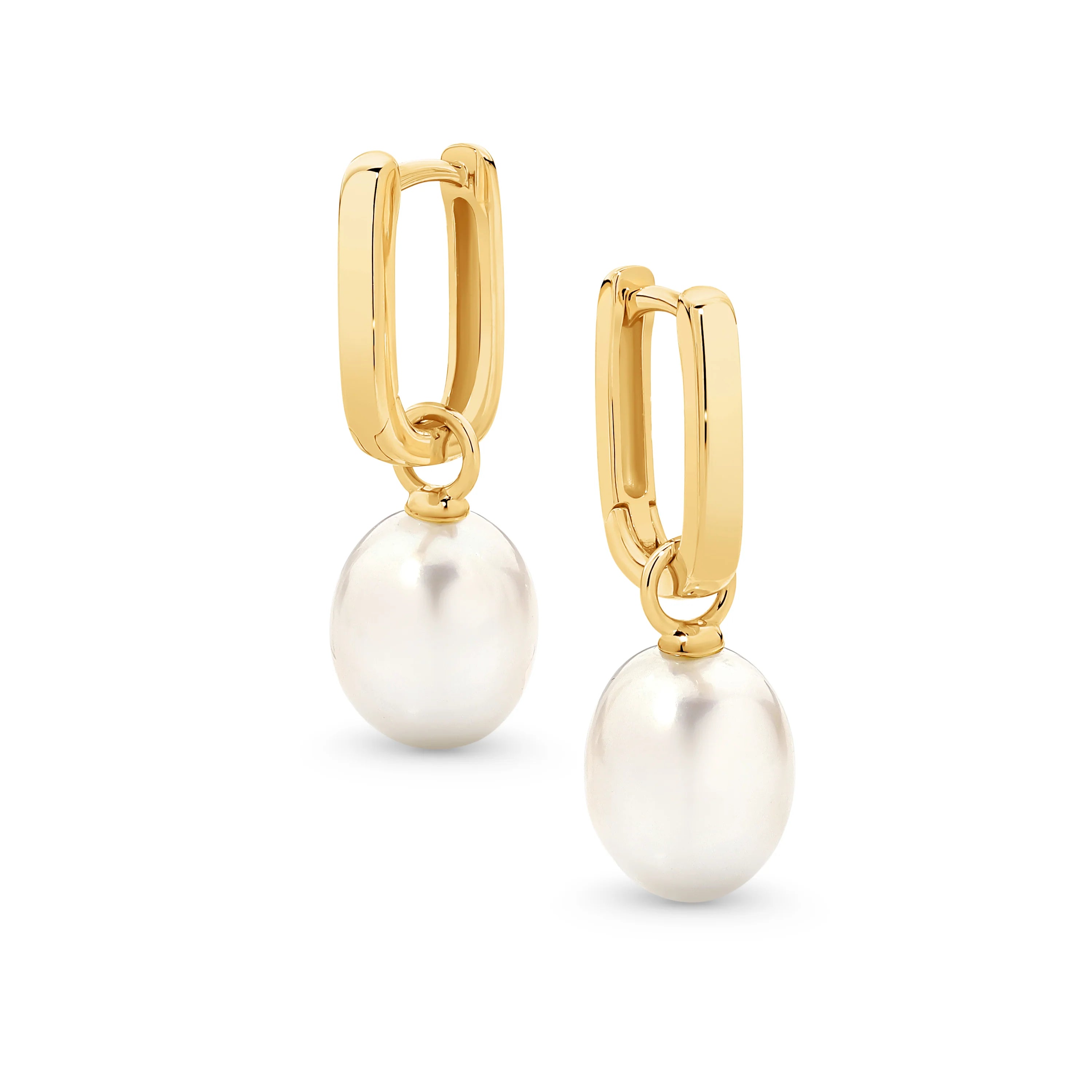 9ct Yellow Gold Freshwater Pearl Huggies