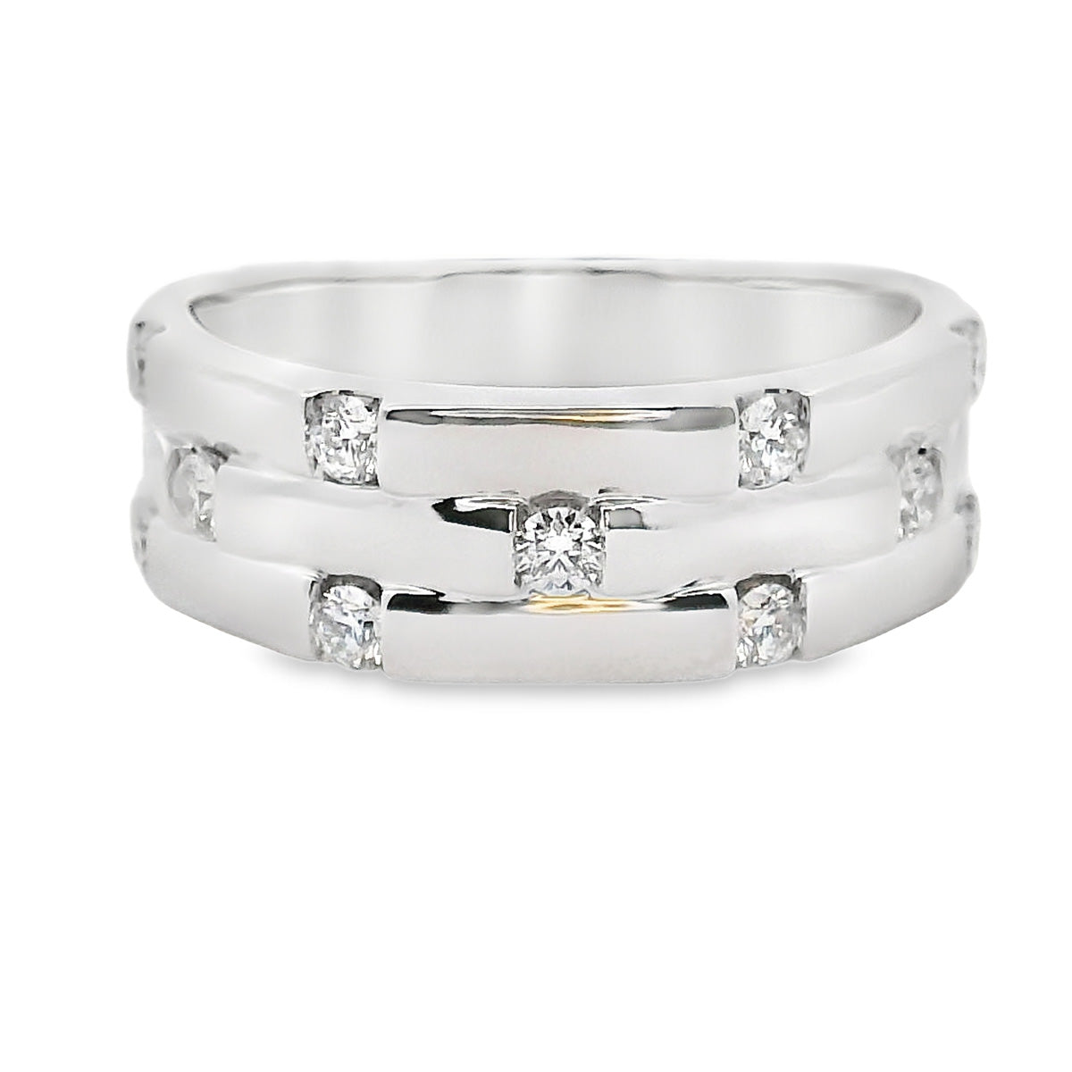 9ct White Gold Diamond Dress Ring