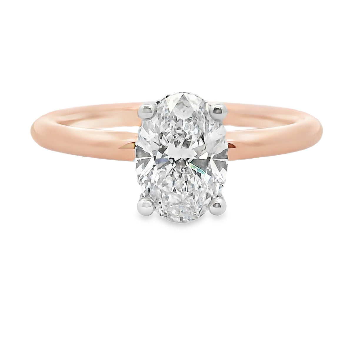 18ct Rose & White Gold 1.07ct Lab Grown Engagement Ring