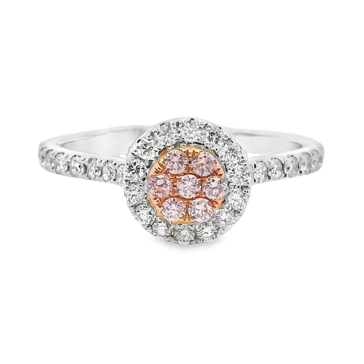18ct White & Rose Gold Pink Argyle Diamond Ring