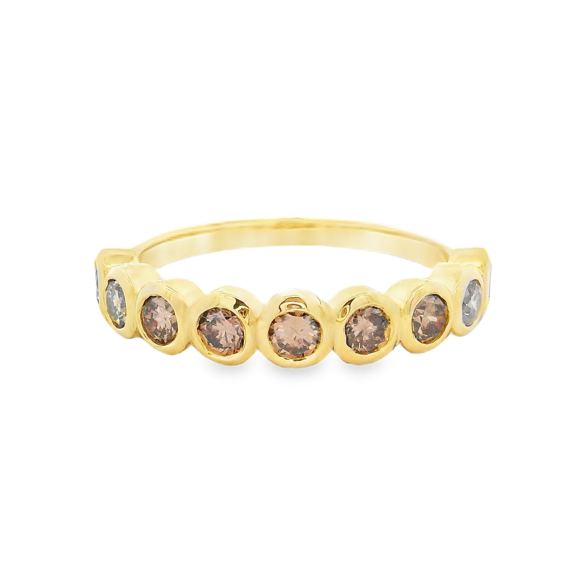 9ct Yellow Gold Cognac Diamond Ring