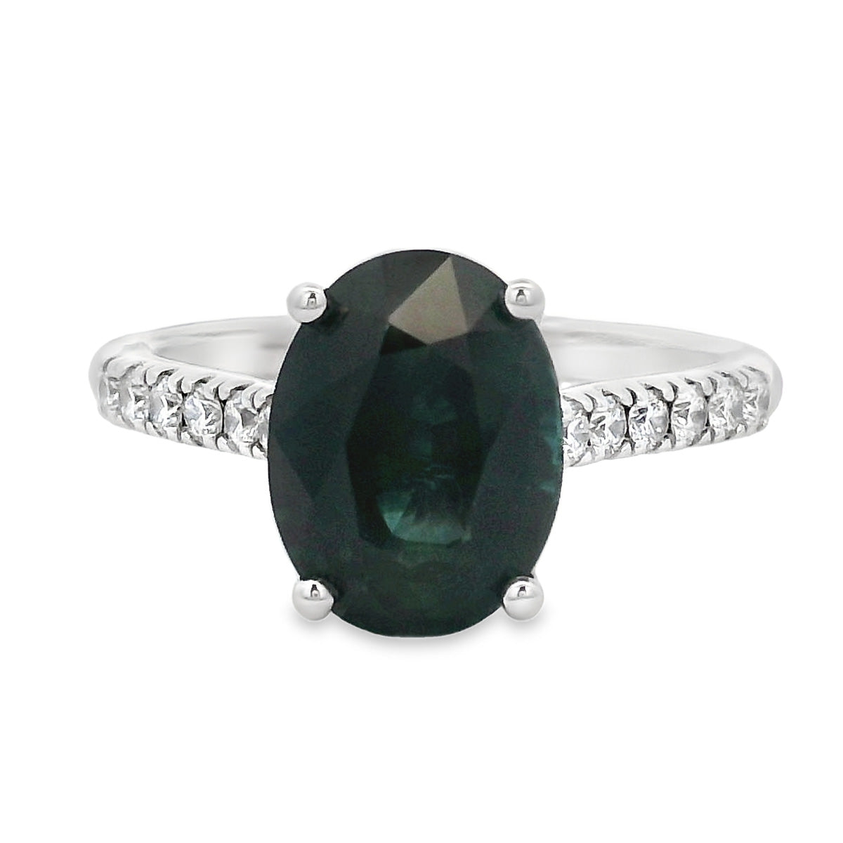 18ct White Gold Sapphire and Diamond Ring