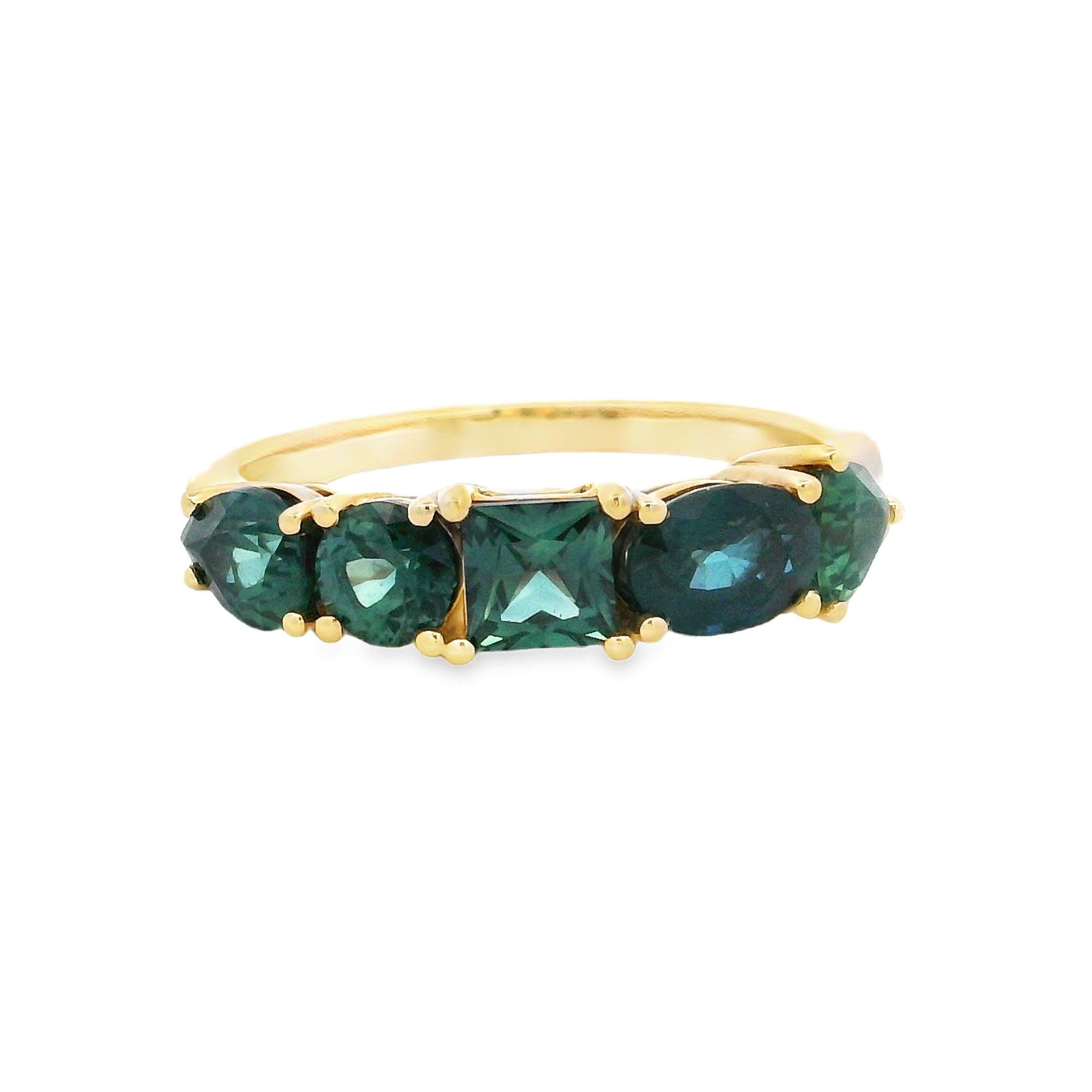 9ct Yellow Gold Multi Shape Sapphire Ring