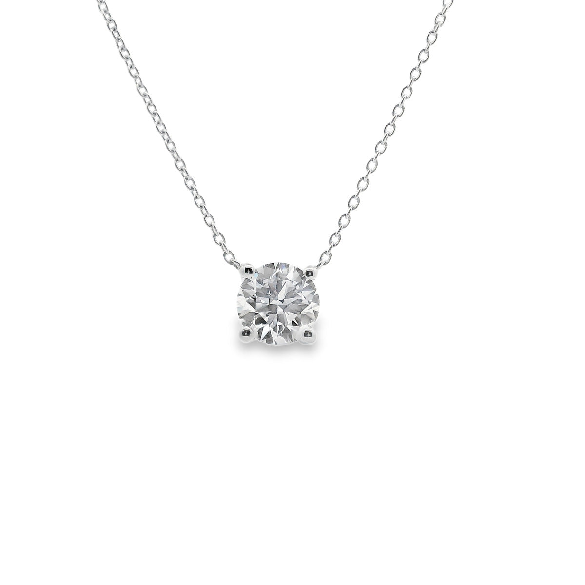 18ct White Gold 1.51ct Lab Grown Diamond Pendant