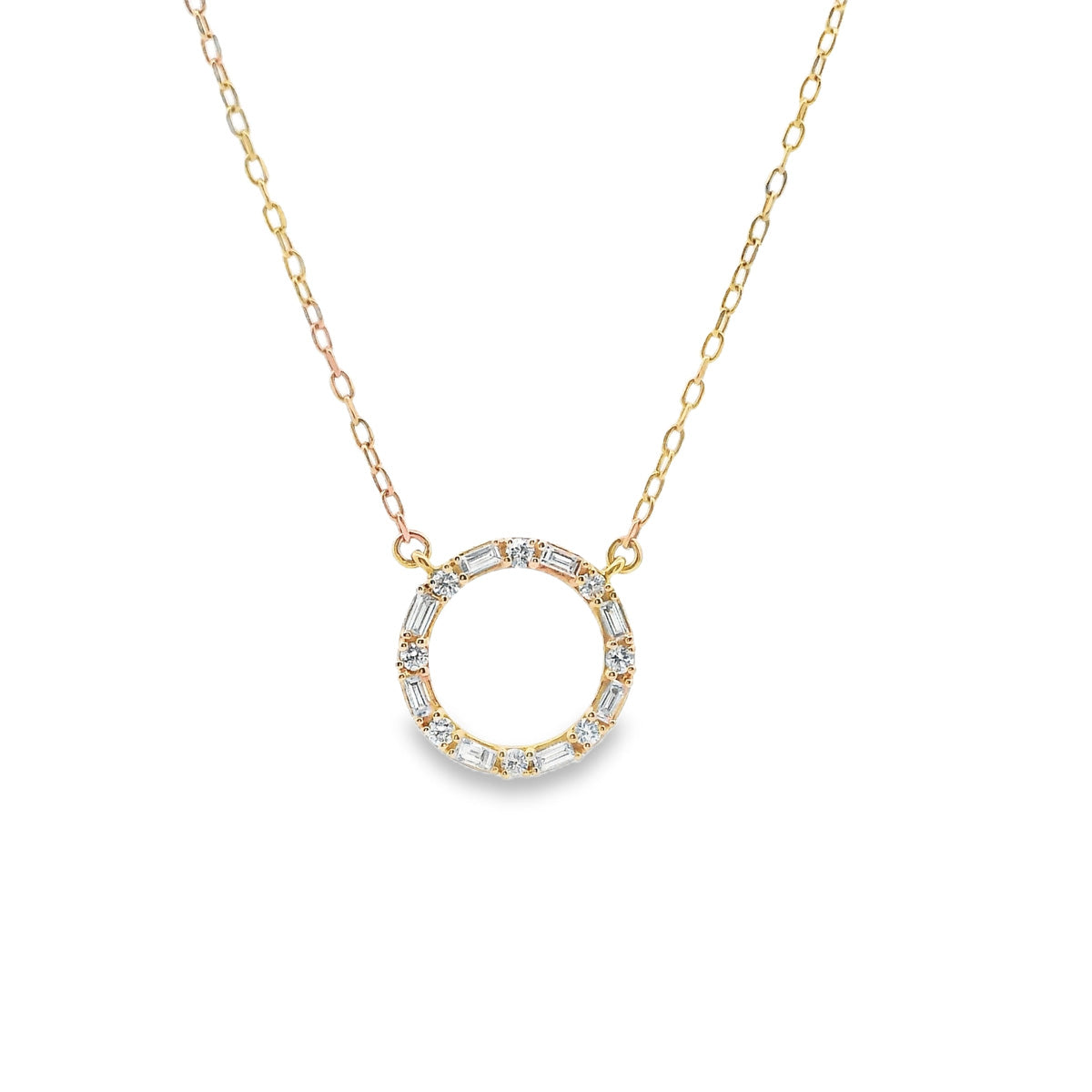 18ct Yellow Gold Diamond Cirlce Pendant