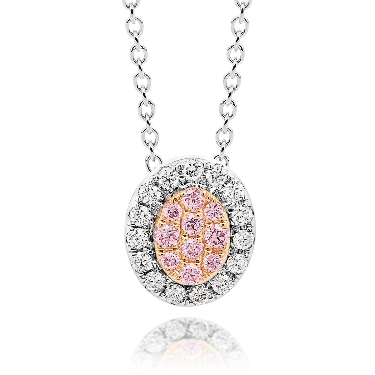 18ct White & Rose Gold Argyle Pink Diamond Pendant