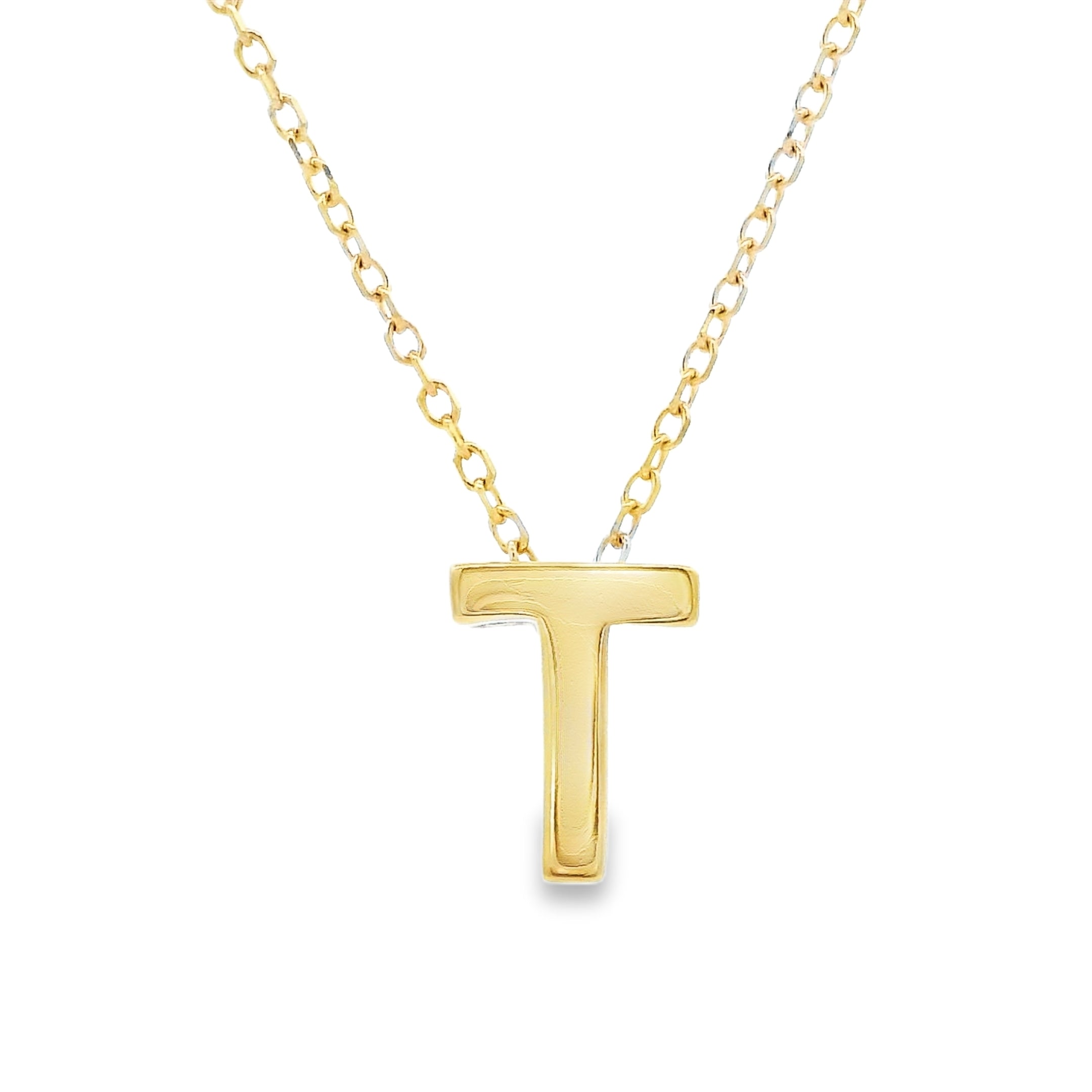 9ct Yellow Gold Initial Pendant