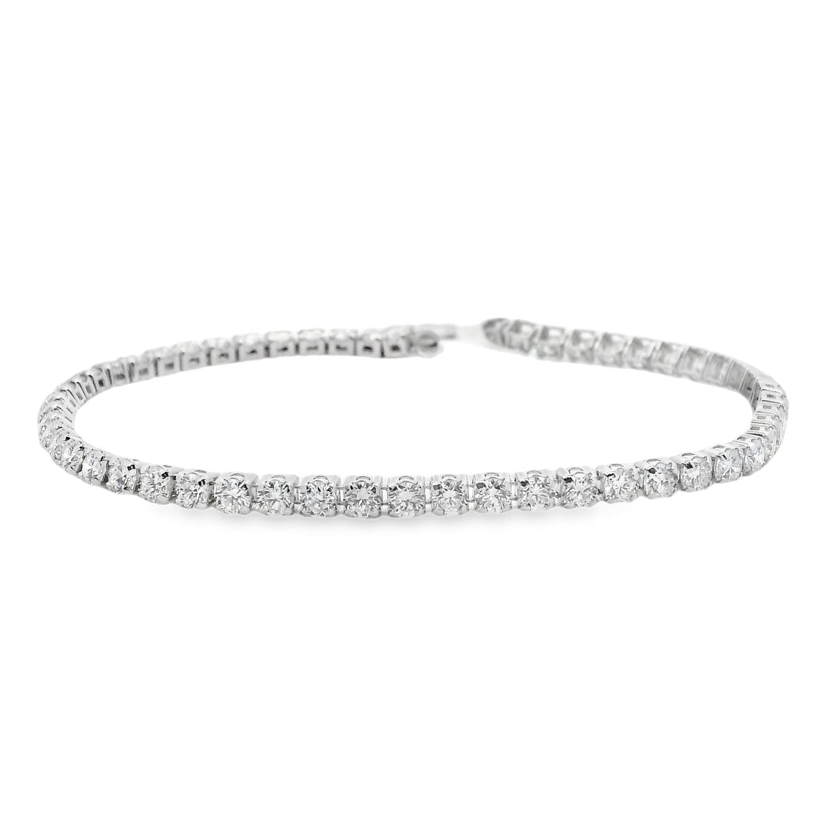 10ct White Gold 3.85ct Petite Lab Grown Diamond Tennis Bracelet