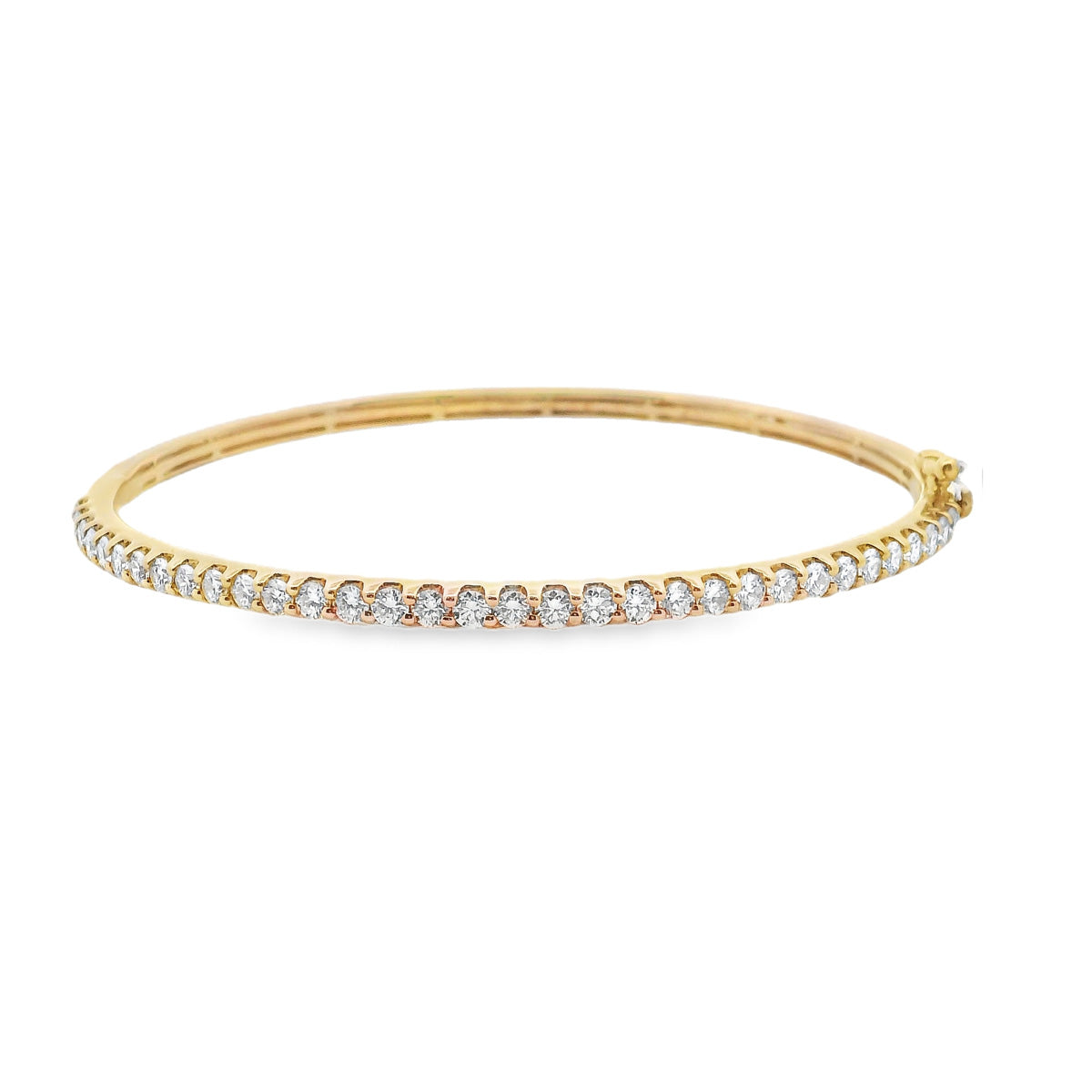 9ct Yellow Gold Diamond Bangle