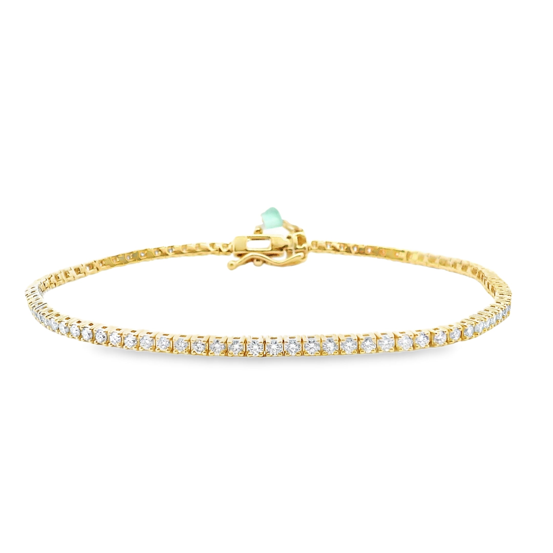 9ct Yellow Gold 2.00ct Lab Grown Diamond Tennis Bracelet