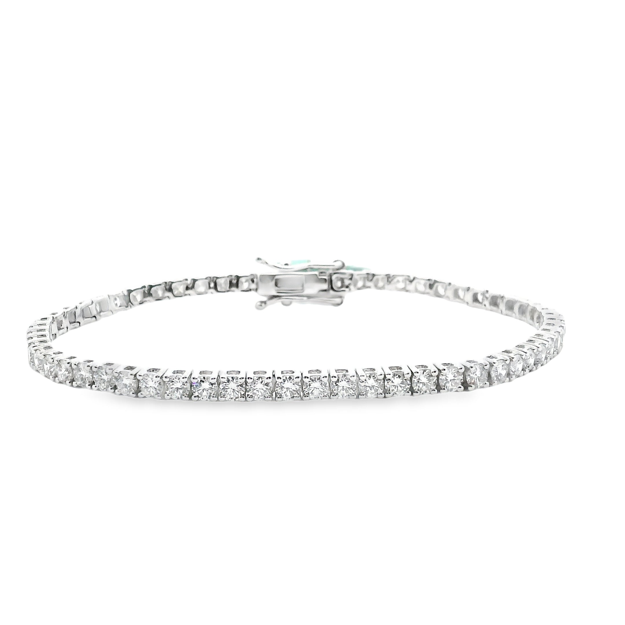 9ct White Gold 5.00ct Lab Grown Diamond Tennis Bracelet