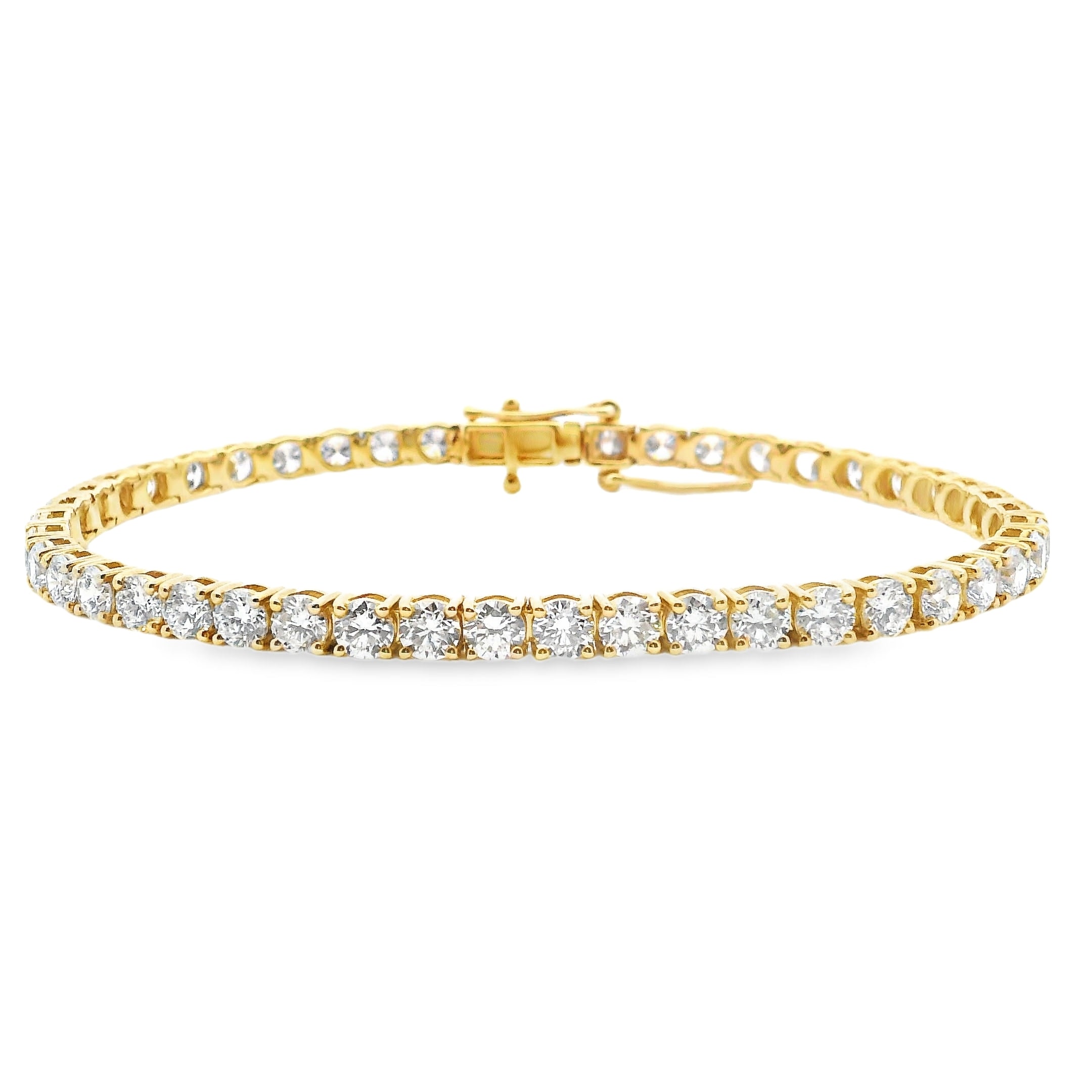 9ct Yellow Gold 9.00ct Lab Grown Diamond Tennis Bracelet