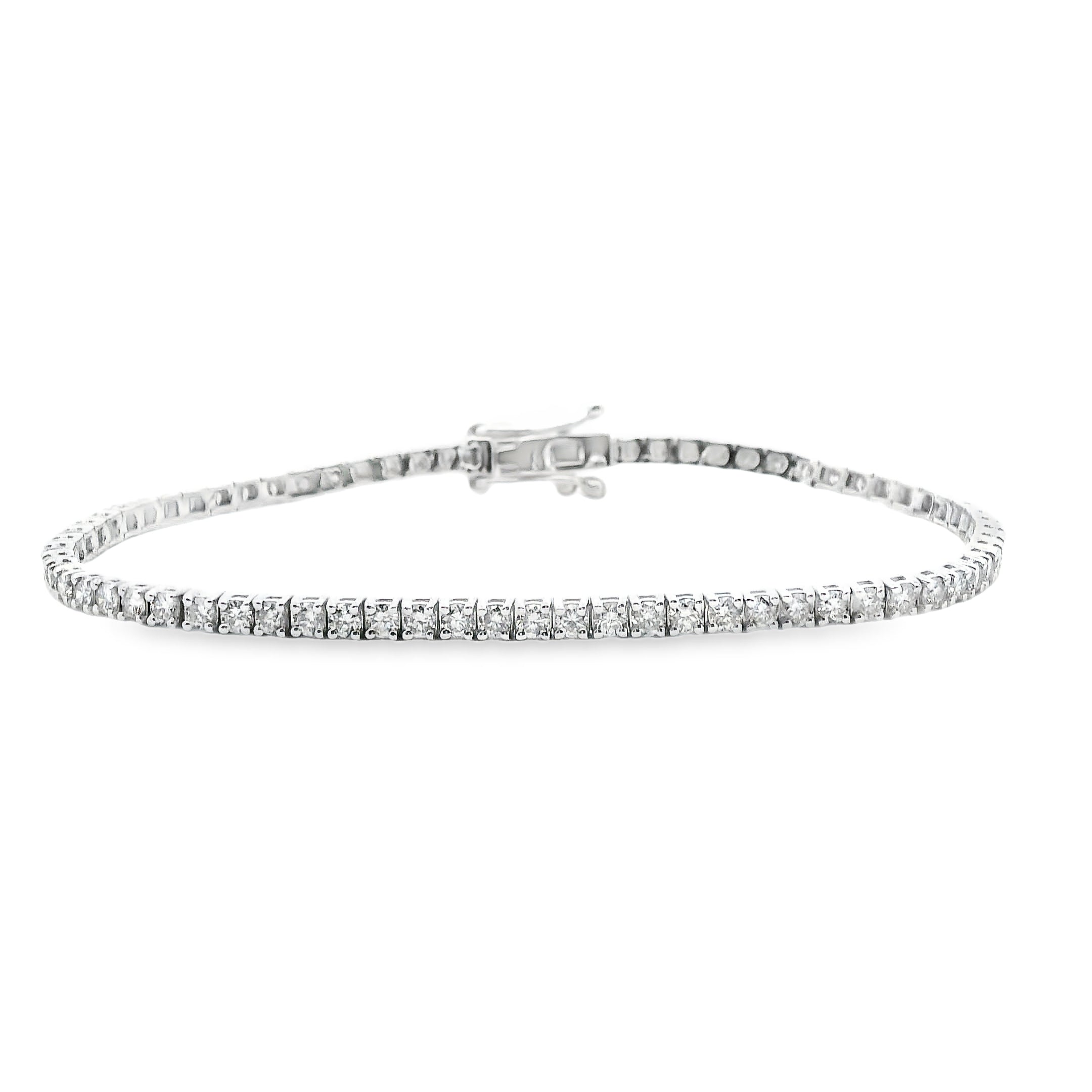 9ct White Gold 3.00ct Diamond Tennis Bracelet