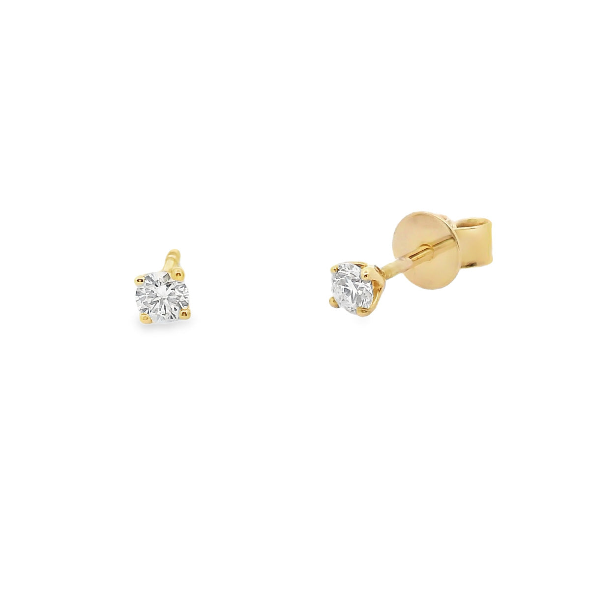 18ct Yellow Gold 2=0.20ct Diamond Studs