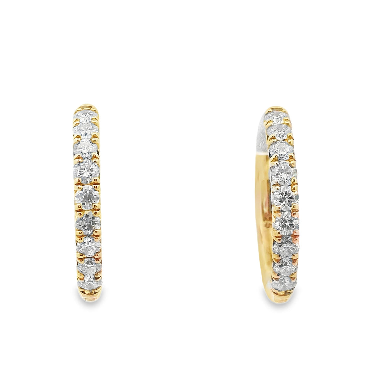 9ct Yellow Gold Diamond Huggies