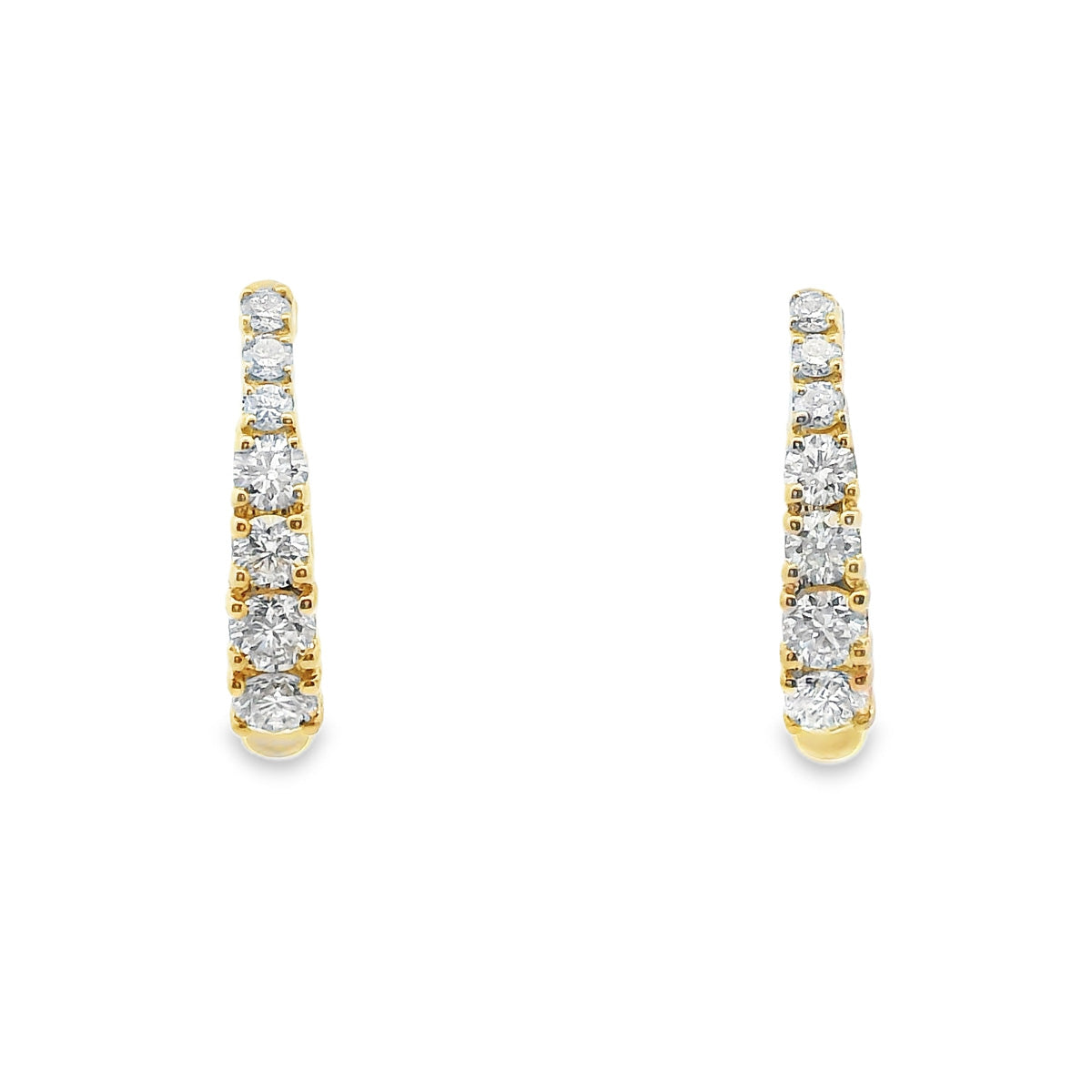 9ct Yellow Gold Diamond Huggies