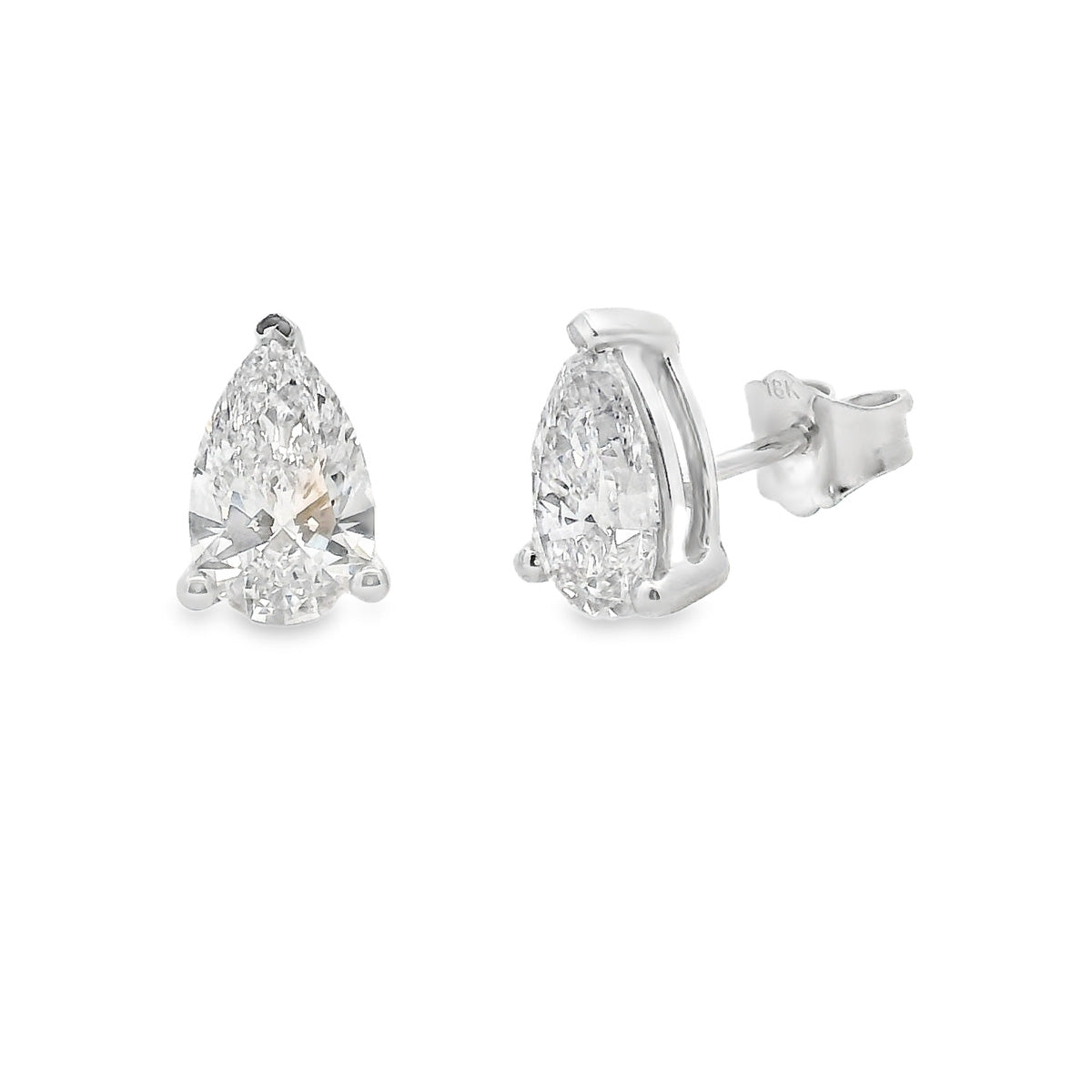 18ct White Gold 2=2.01ct Lab Grown Diamond Studs
