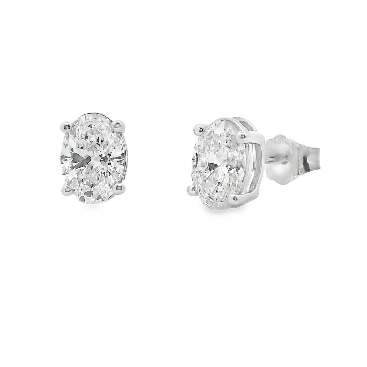 18ct White Gold 2=2.03ct Lab Grown Diamond Studs
