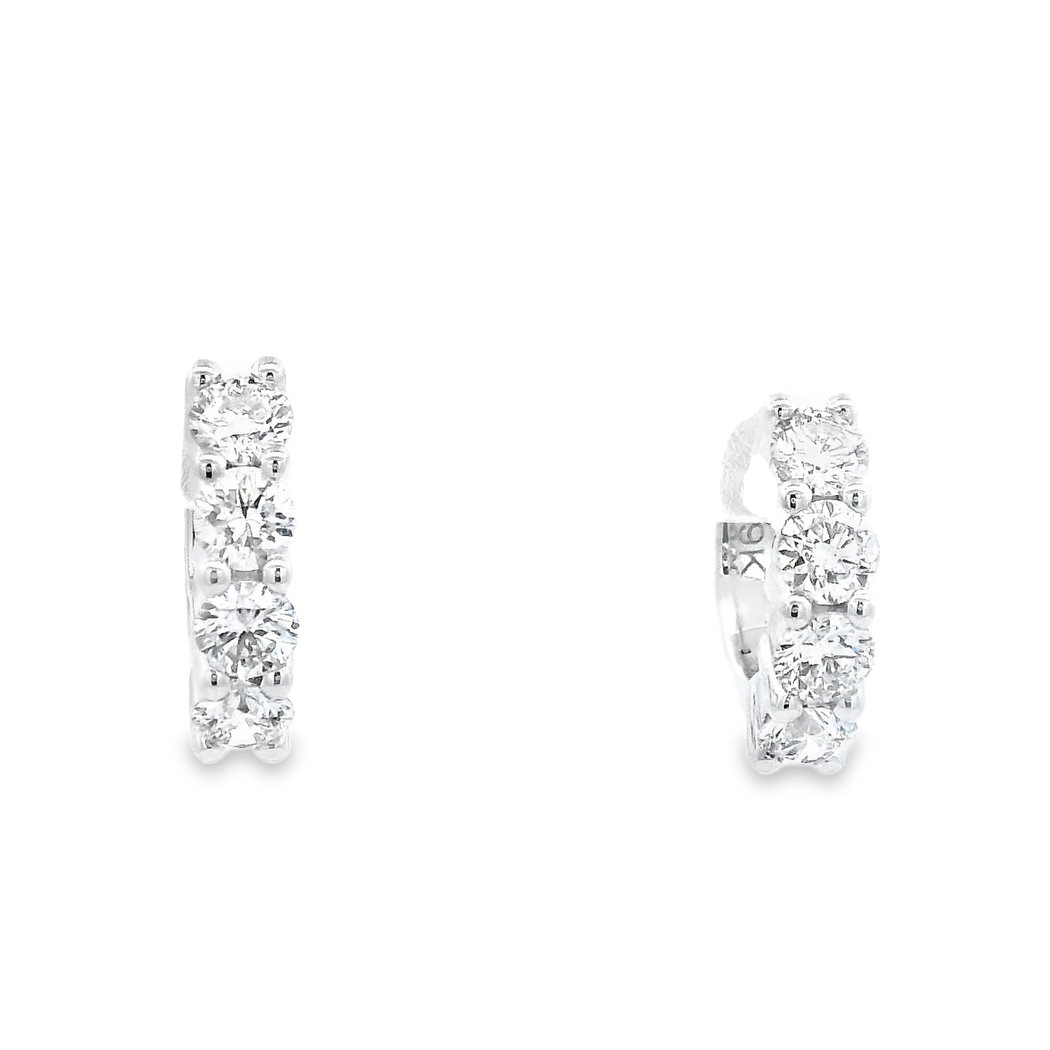 9ct White Gold Lab Grown Diamond Huggies