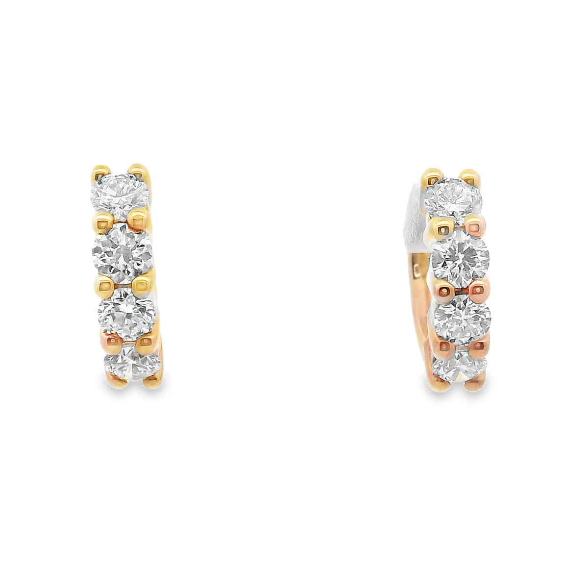 9ct Yellow Gold Lab Grown Diamond Huggies