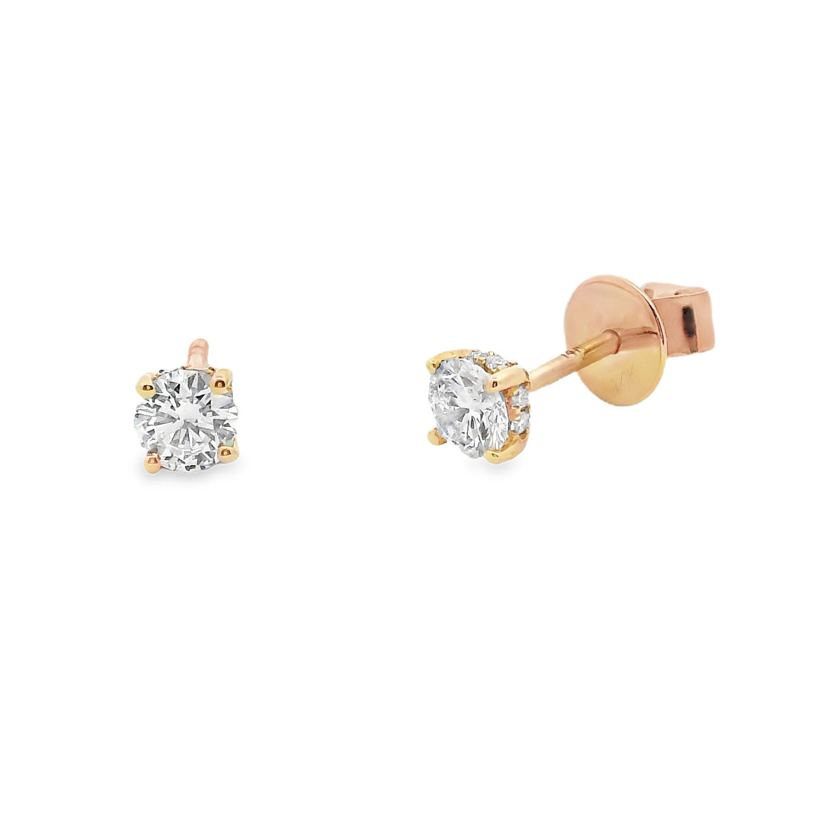 14ct Yellow Gold 2=0.50ct Lab Grown Diamond Studs