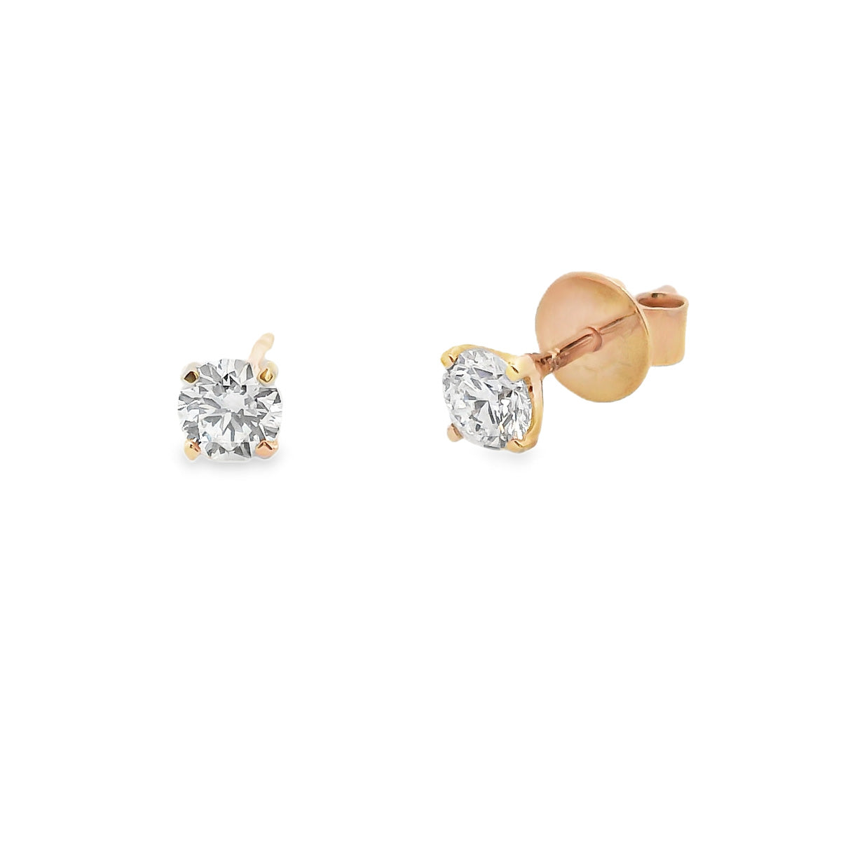 14ct Yellow Gold 2=0.54ct Lab Grown Diamond Studs