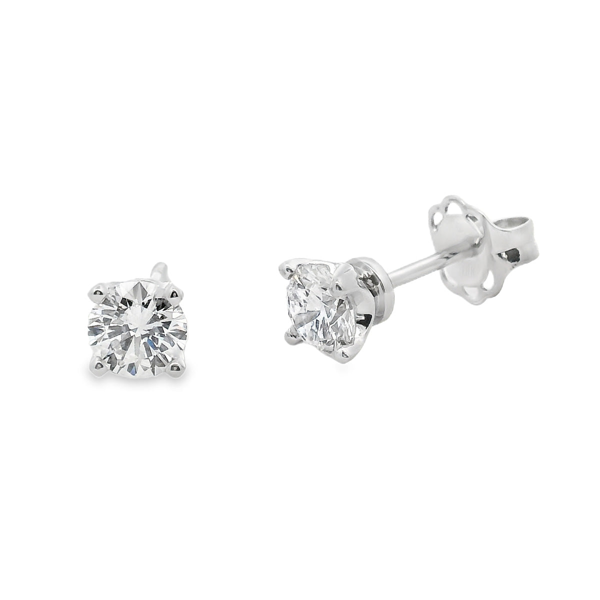 18ct White Gold 2=1.02ct Diamond Studs