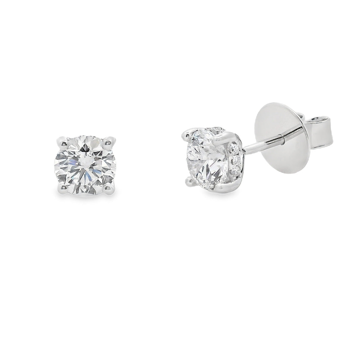 14ct White Gold 2=1.39ct Lab Grown Diamond Studs