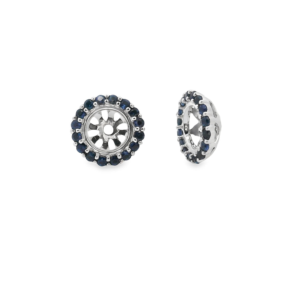 18ct White Gold Sapphire Earring Enhancer Attachment
