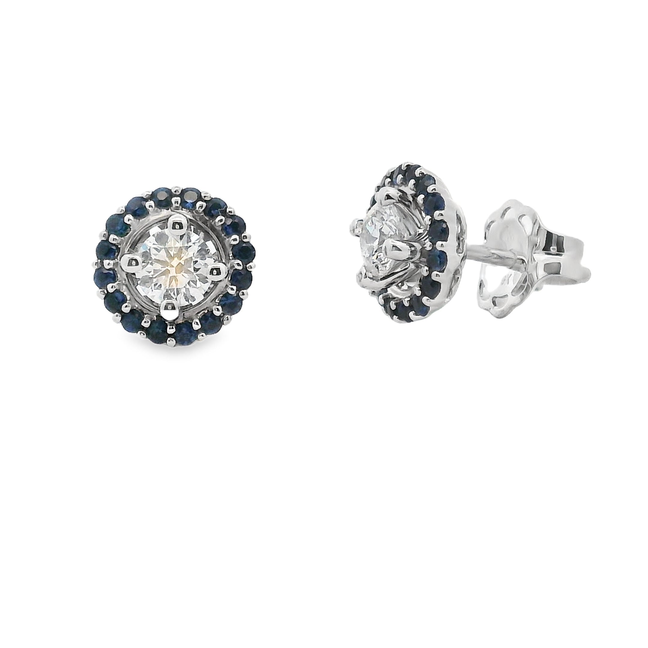 18ct White Gold Sapphire Earring Enhancer Attachment