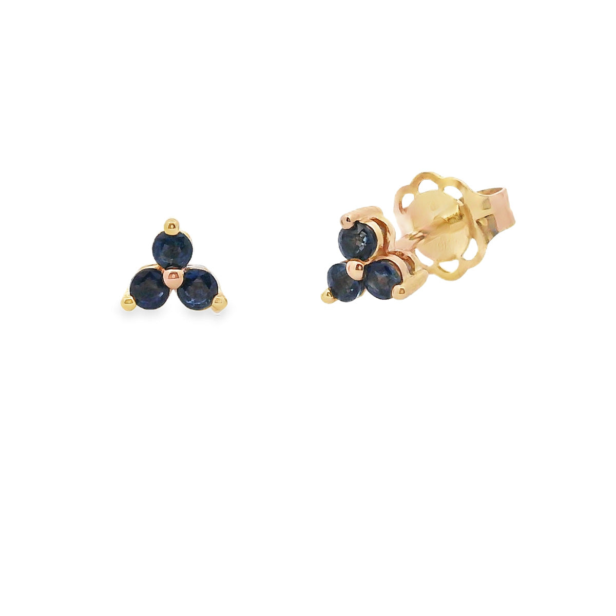 9ct Yellow Gold Sapphire Studs