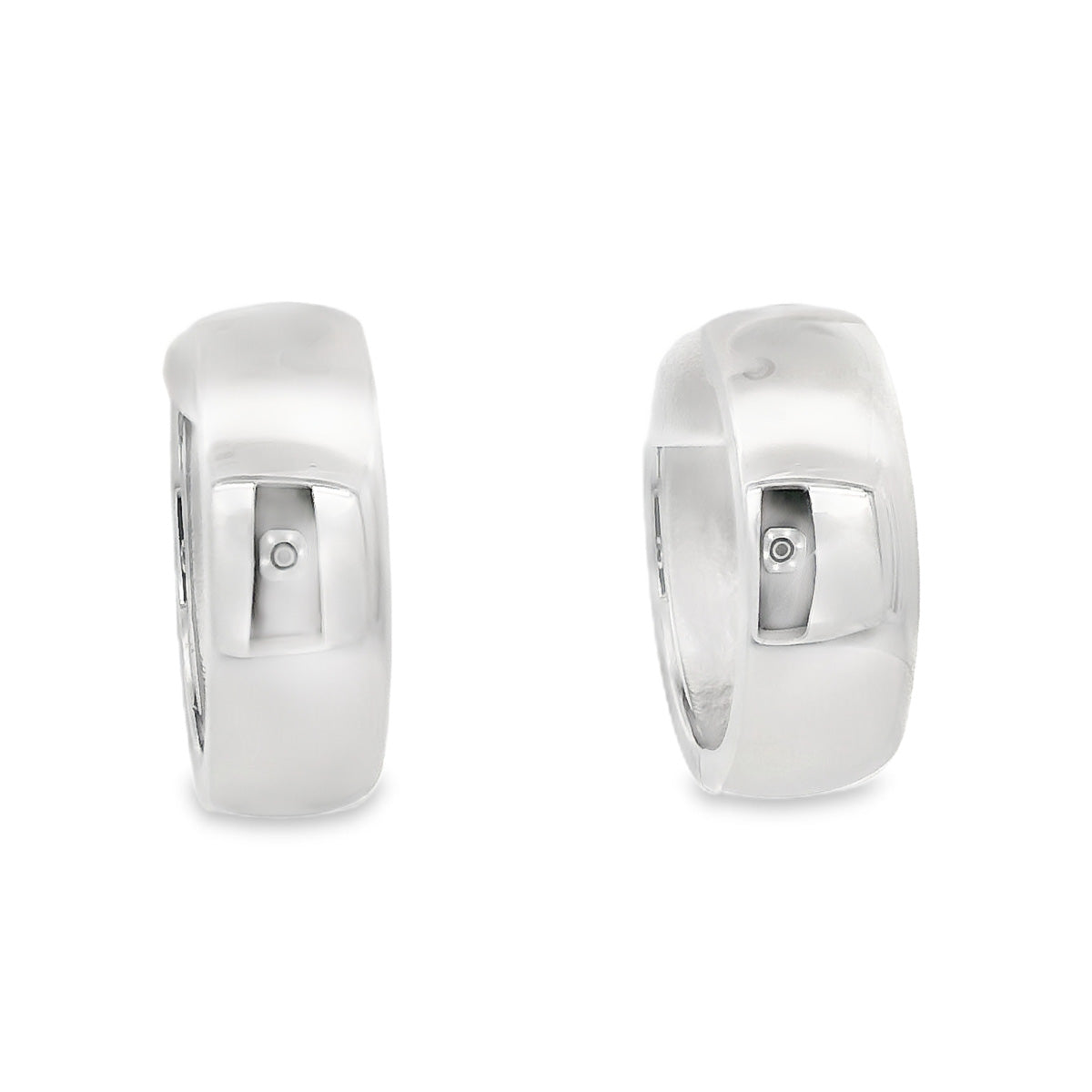 9ct White Gold Huggies