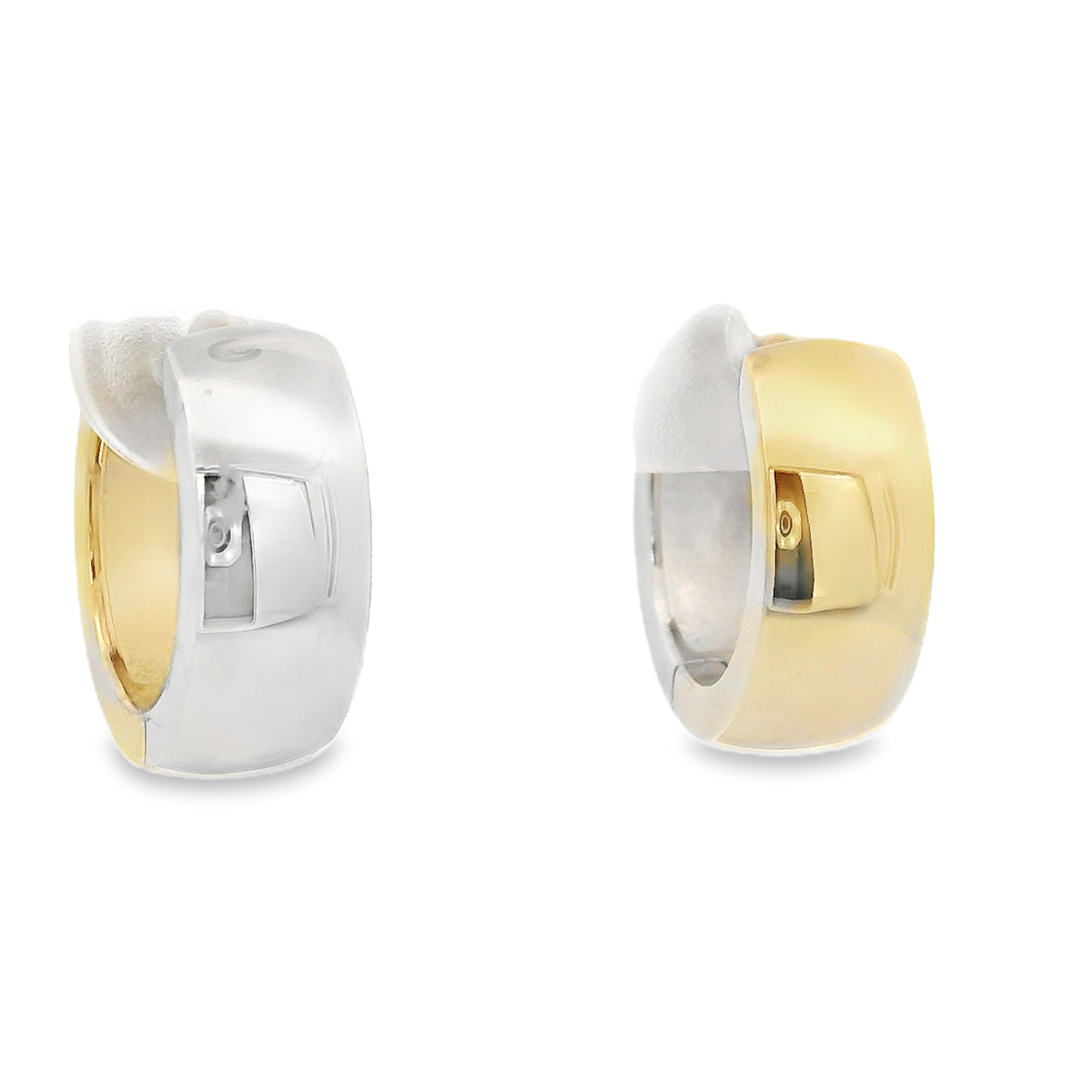 9ct White & Rose Gold Reversible Huggies
