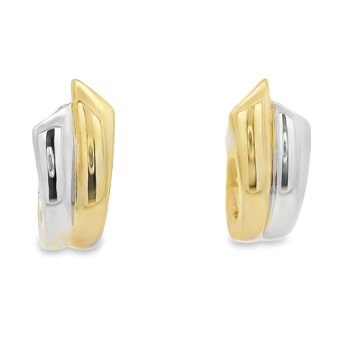 9ct White & Yellow Gold Huggies