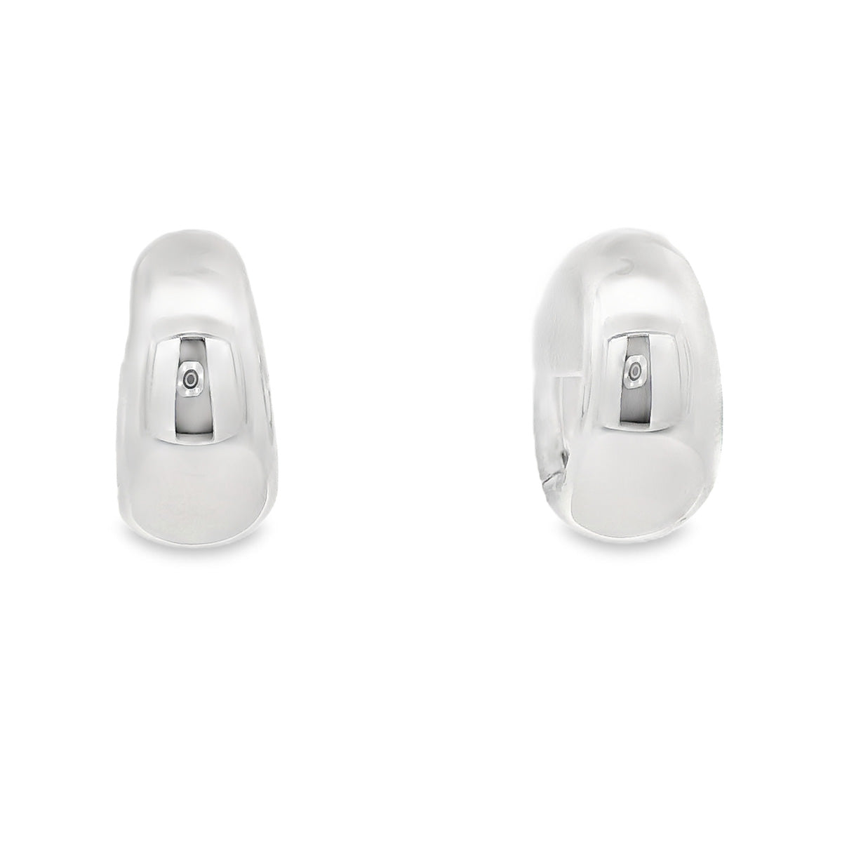 9ct White Gold Huggies
