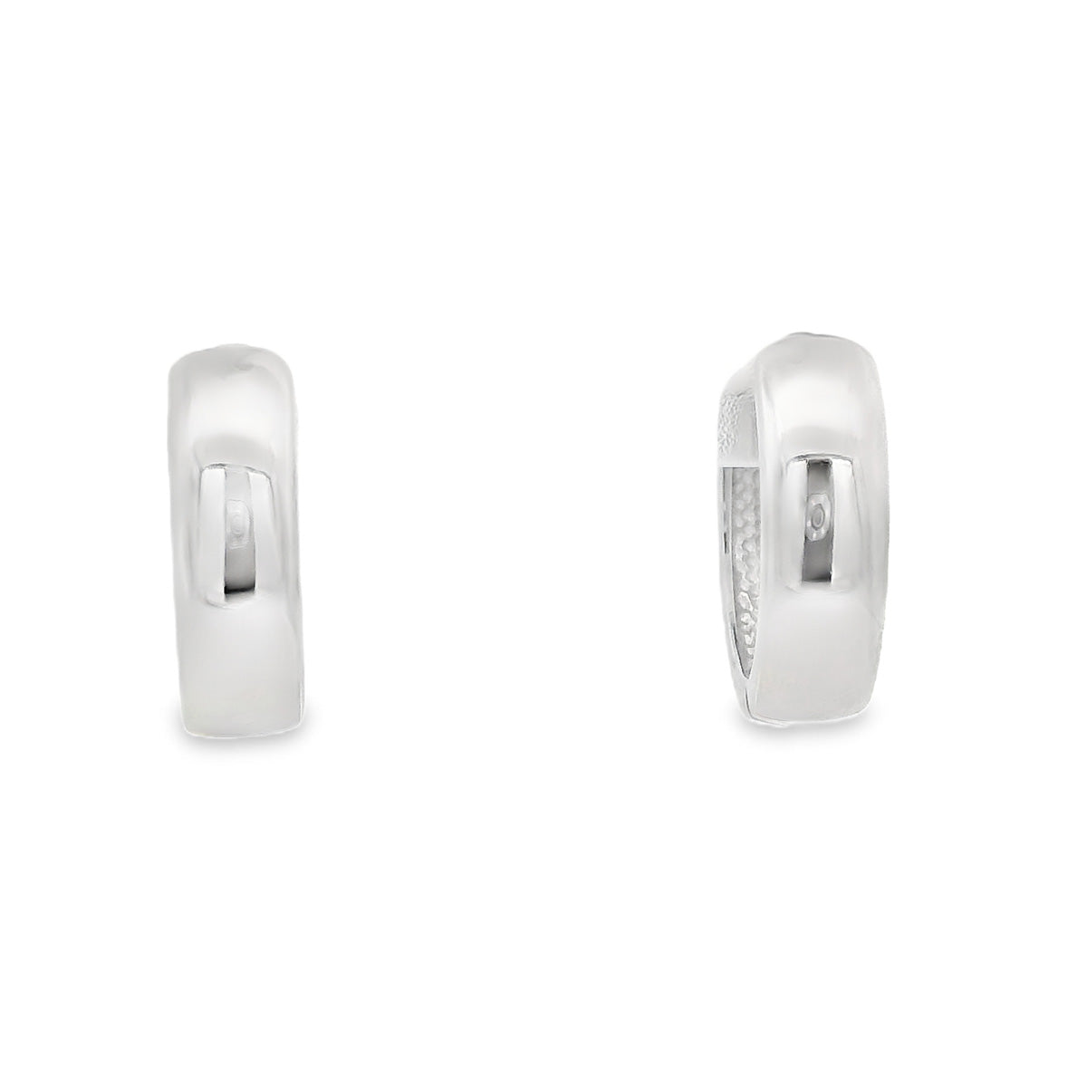 9ct White Gold Huggies