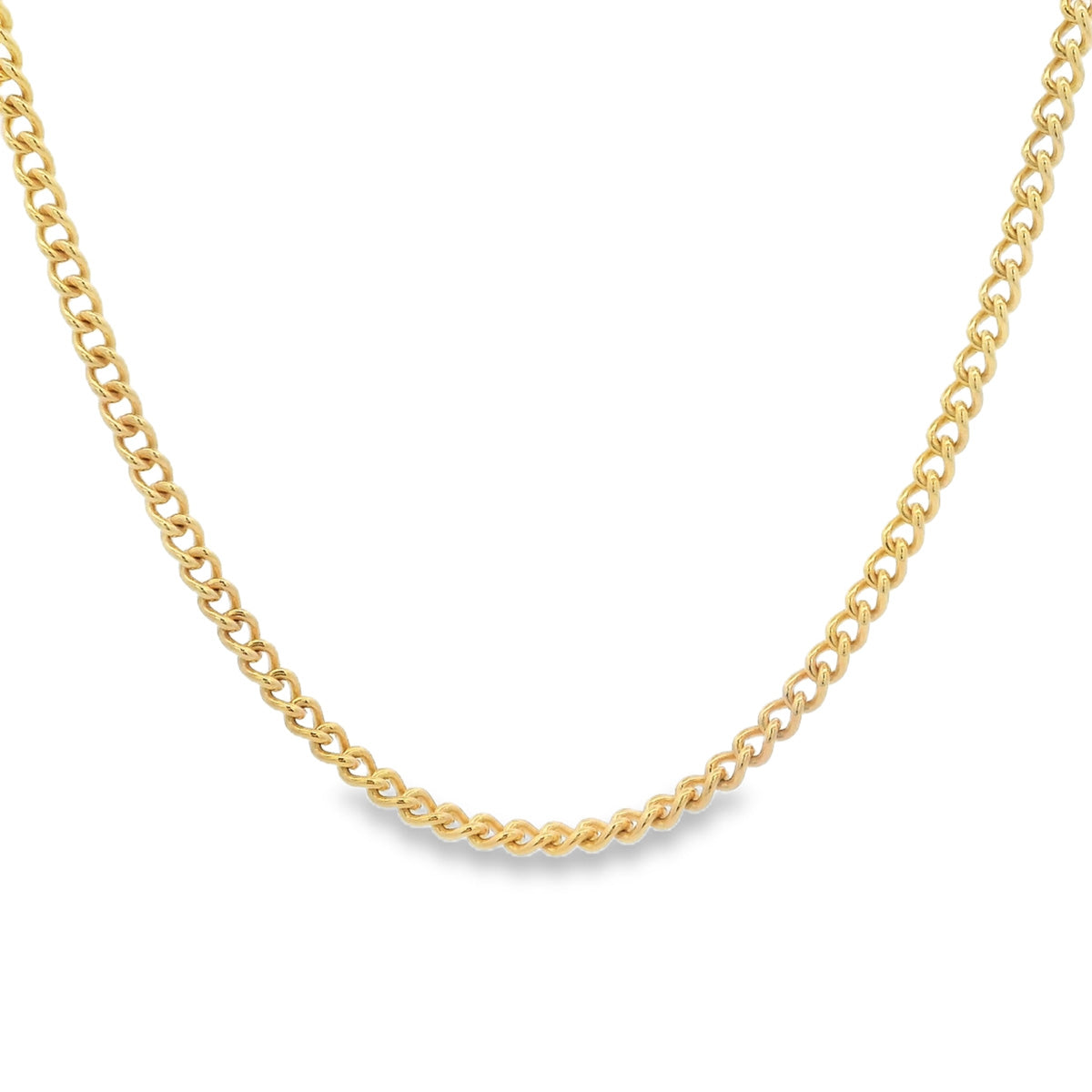 9ct Yellow Gold 55cm Curb Chain